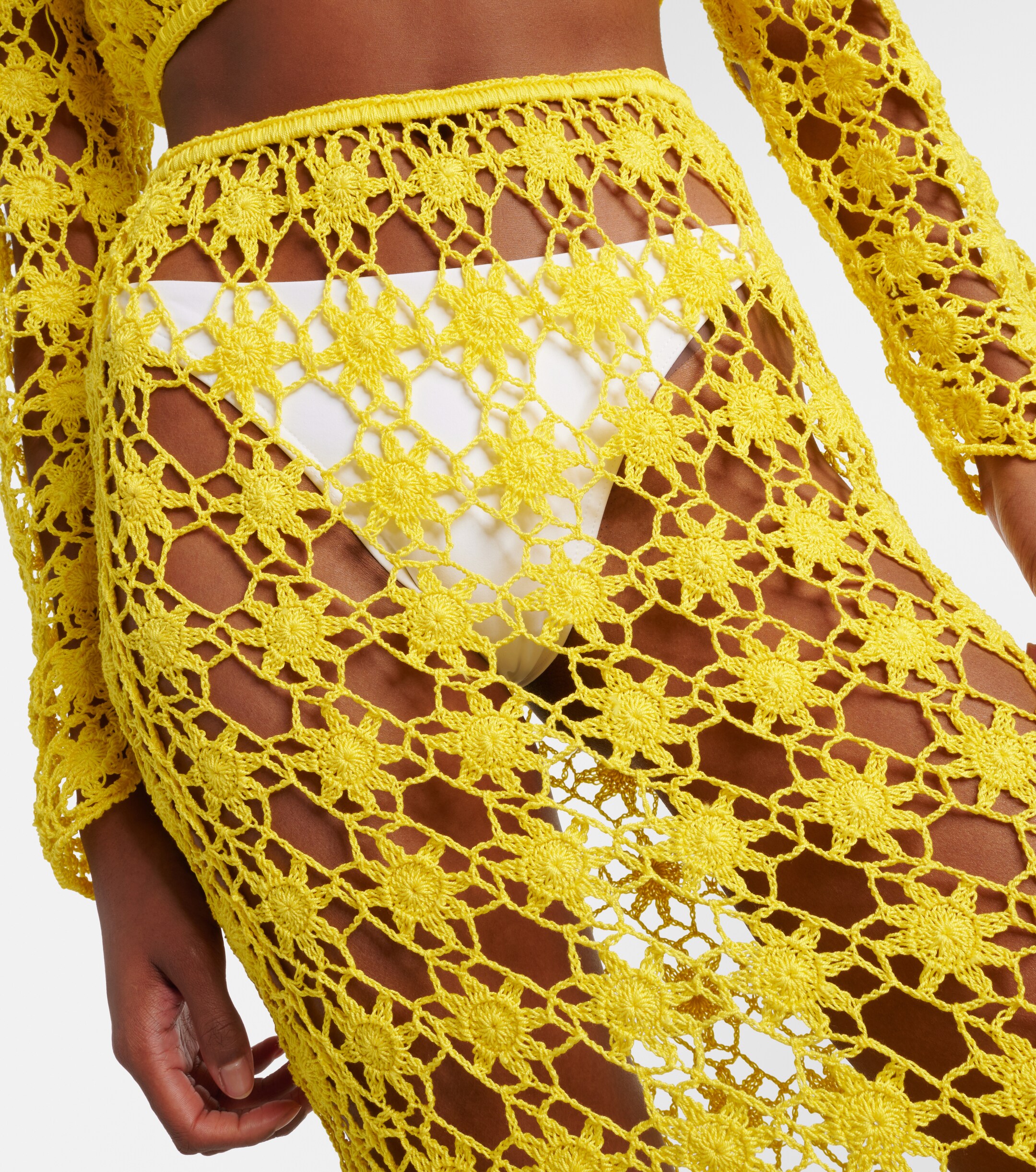 Anna Kosturova Bella crochet cotton maxi skirt