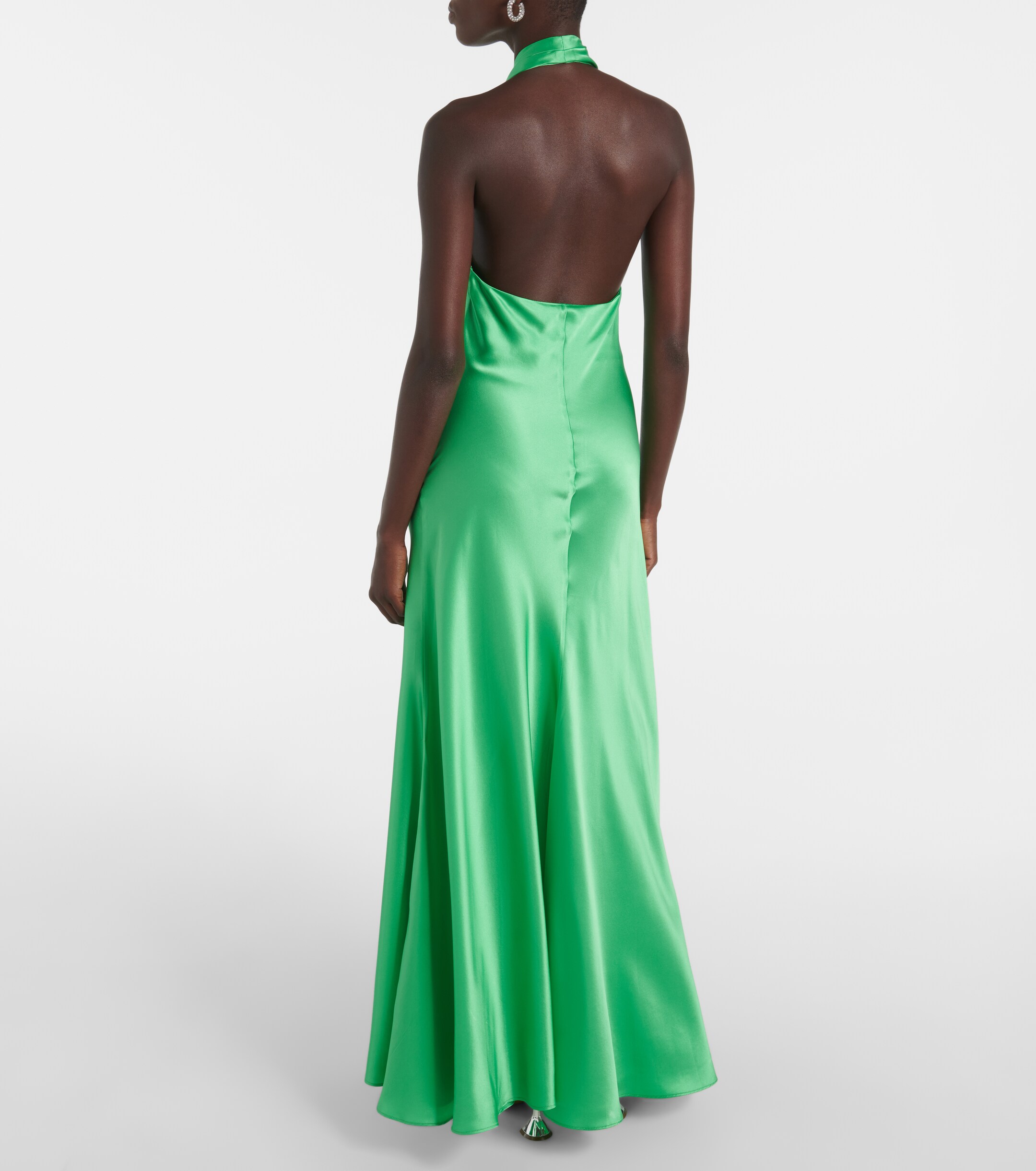 Rodarte Rose halterneck silk gown thumbnail