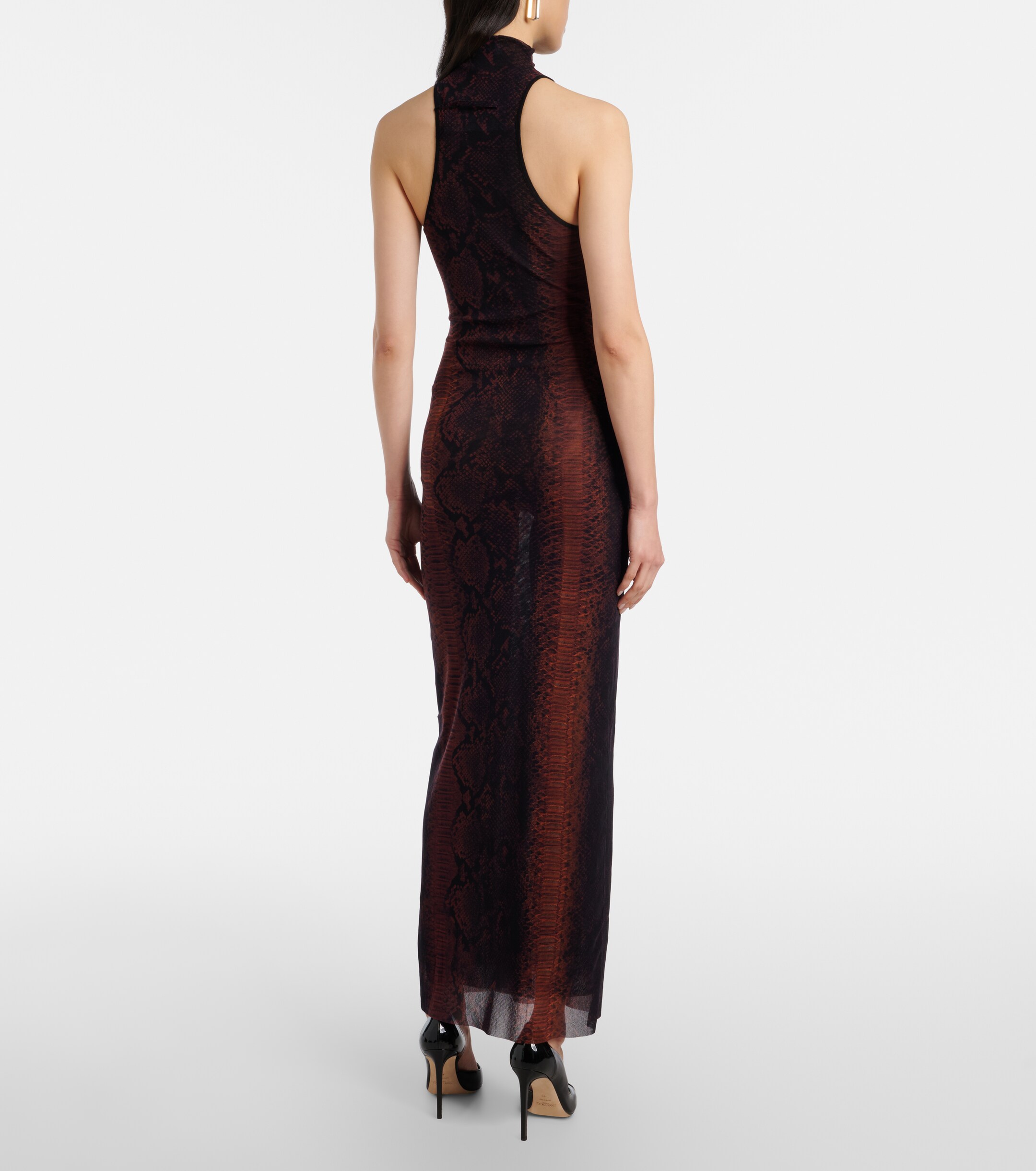 jean paul gaultier backless dress Jean Paul Gaultier Black Geometric Back Dress