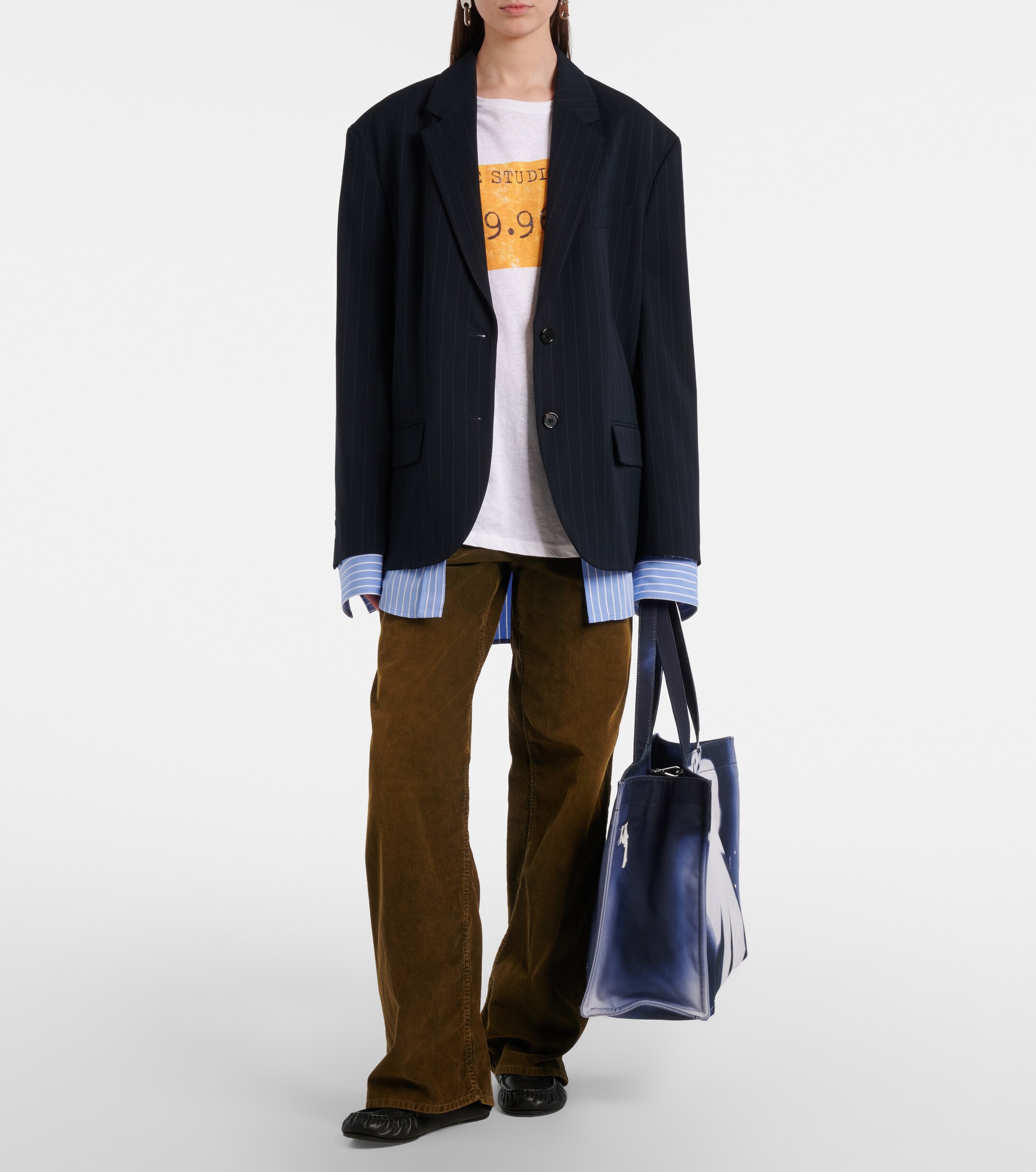 Acne Studios Logo canvas tote bag