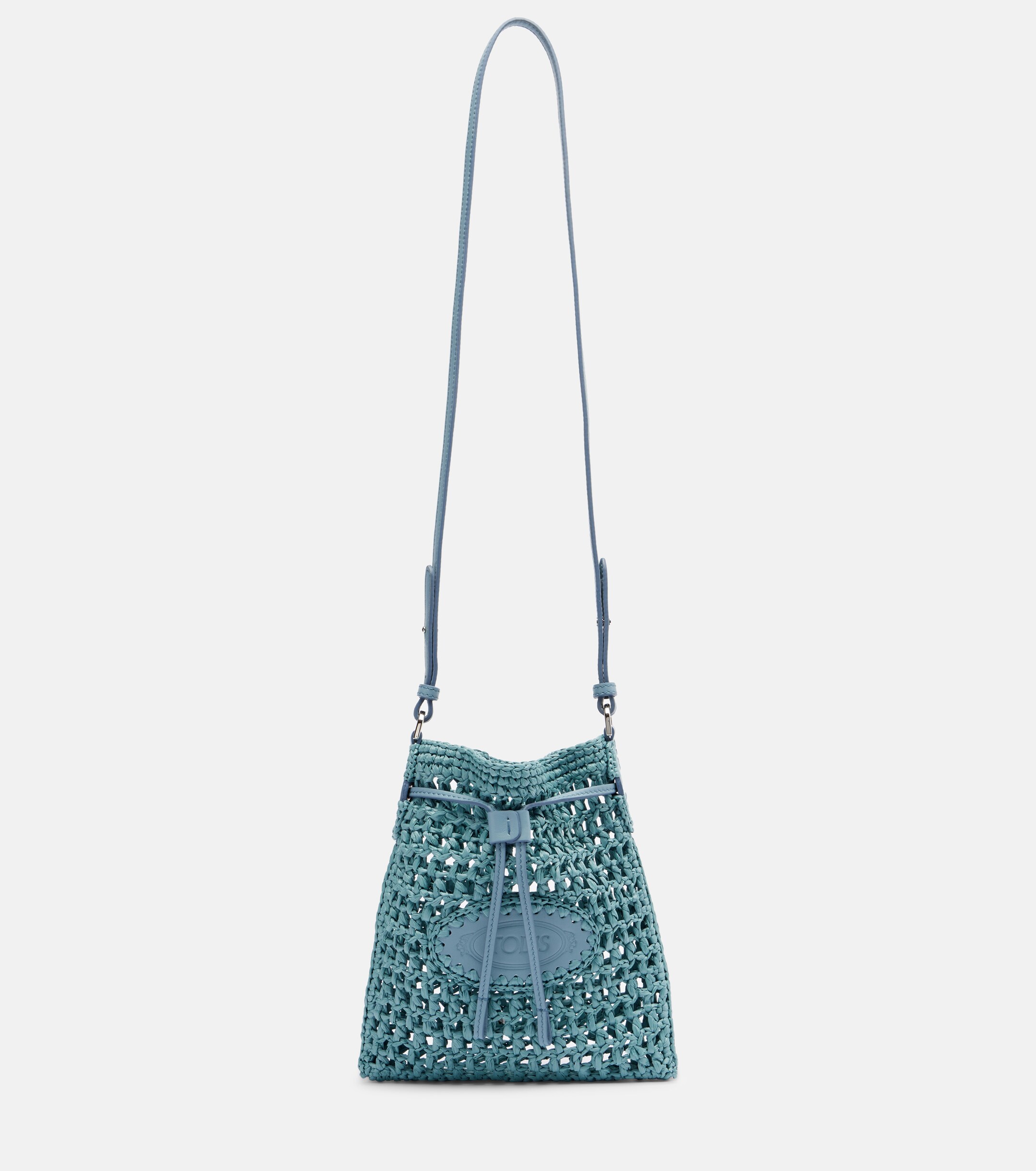 Tod's EBL Mini raffia-effect bucket bag