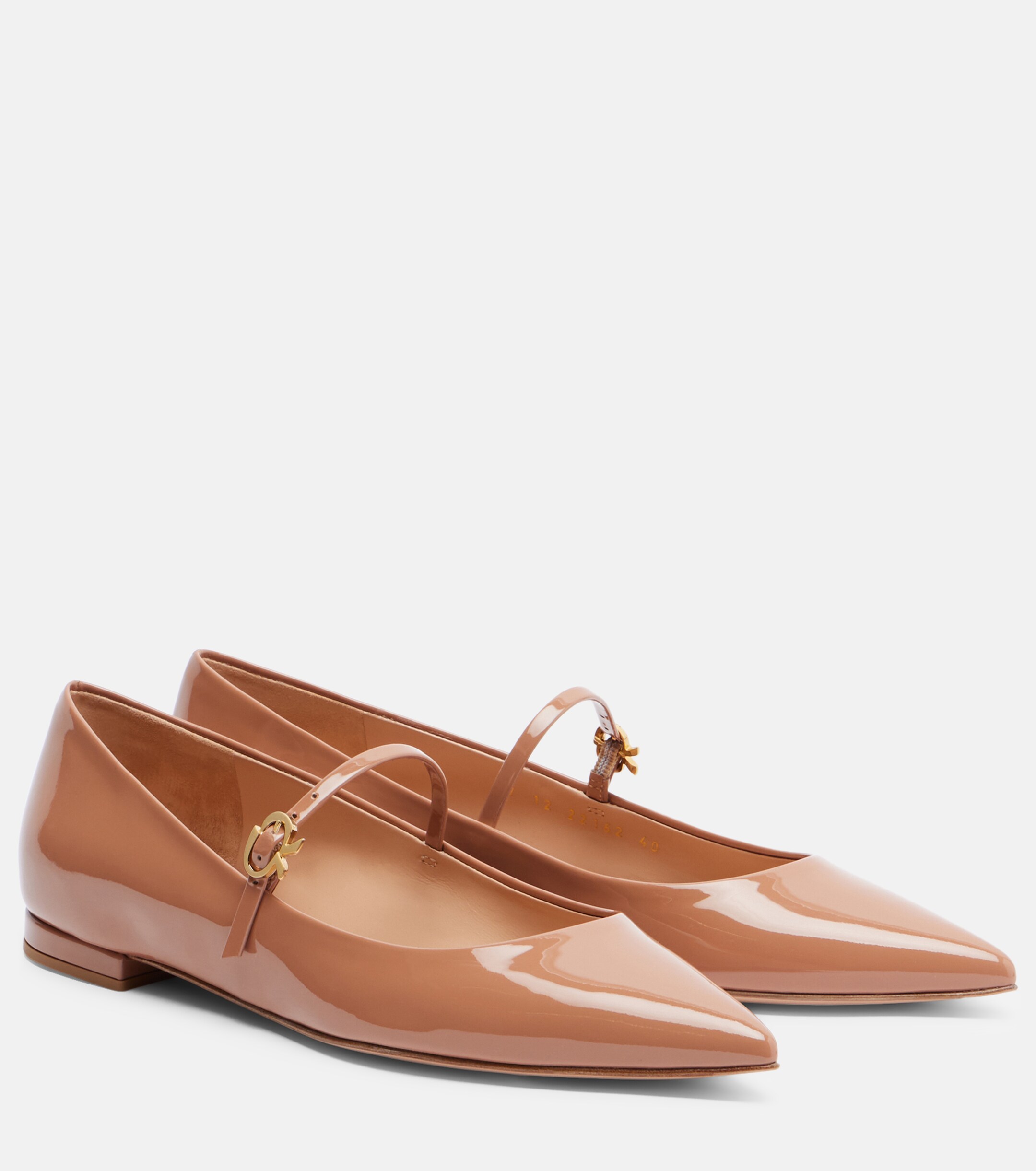 GIANVITO ROSSI Gianvito Rossi Patent leather Mary Jane flats