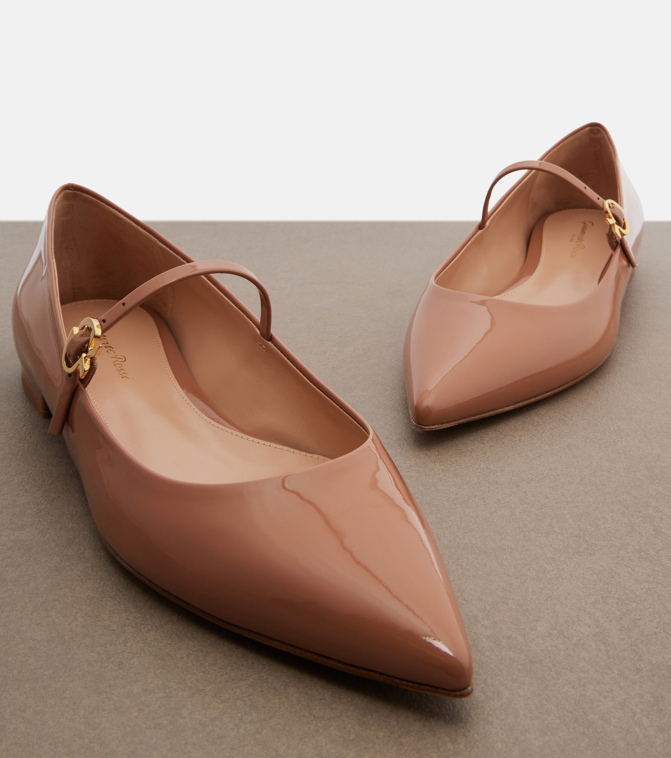 GIANVITO ROSSI Gianvito Rossi Patent leather Mary Jane flats