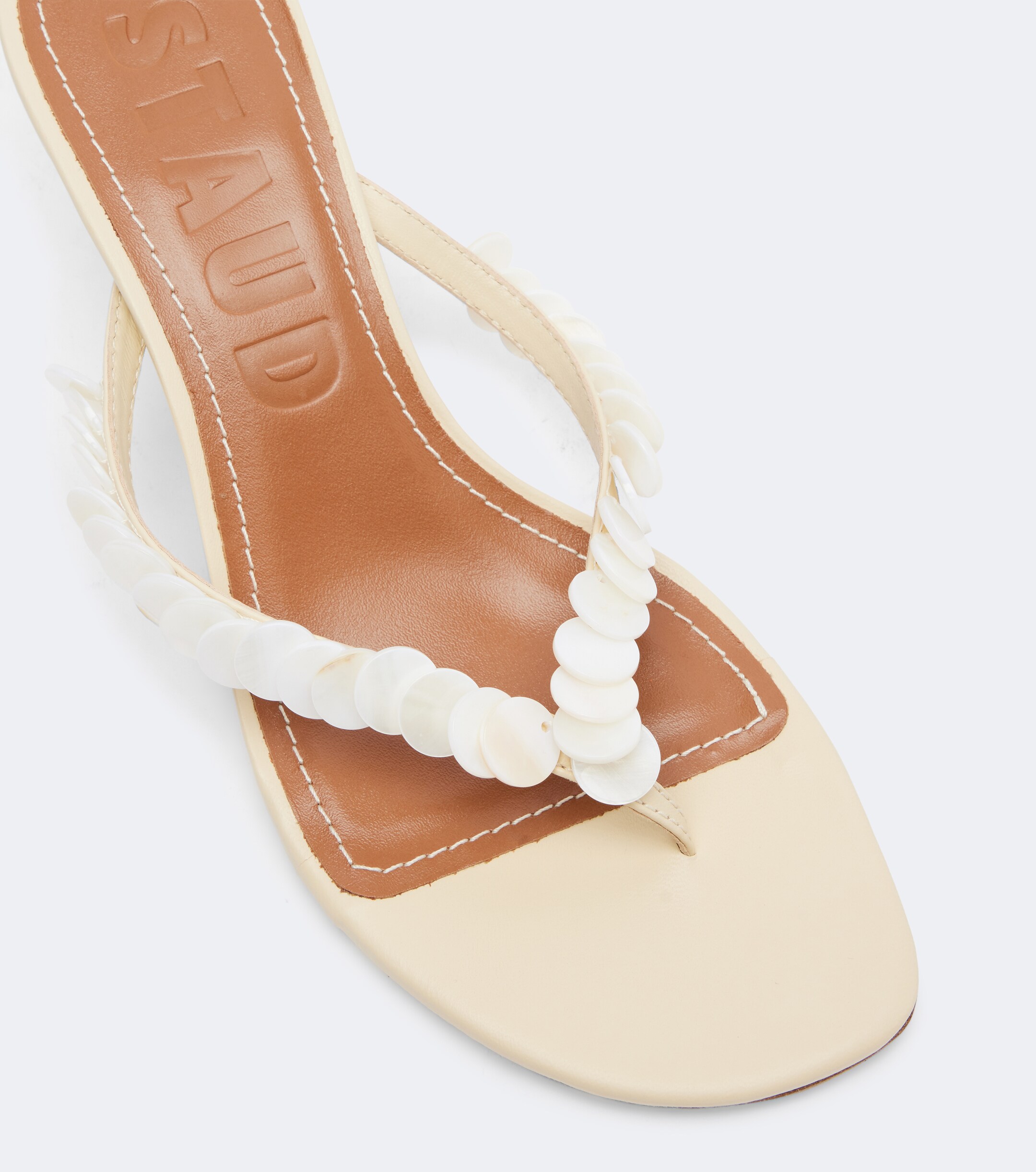 Staud Staud Freja embellished leather thong sandals