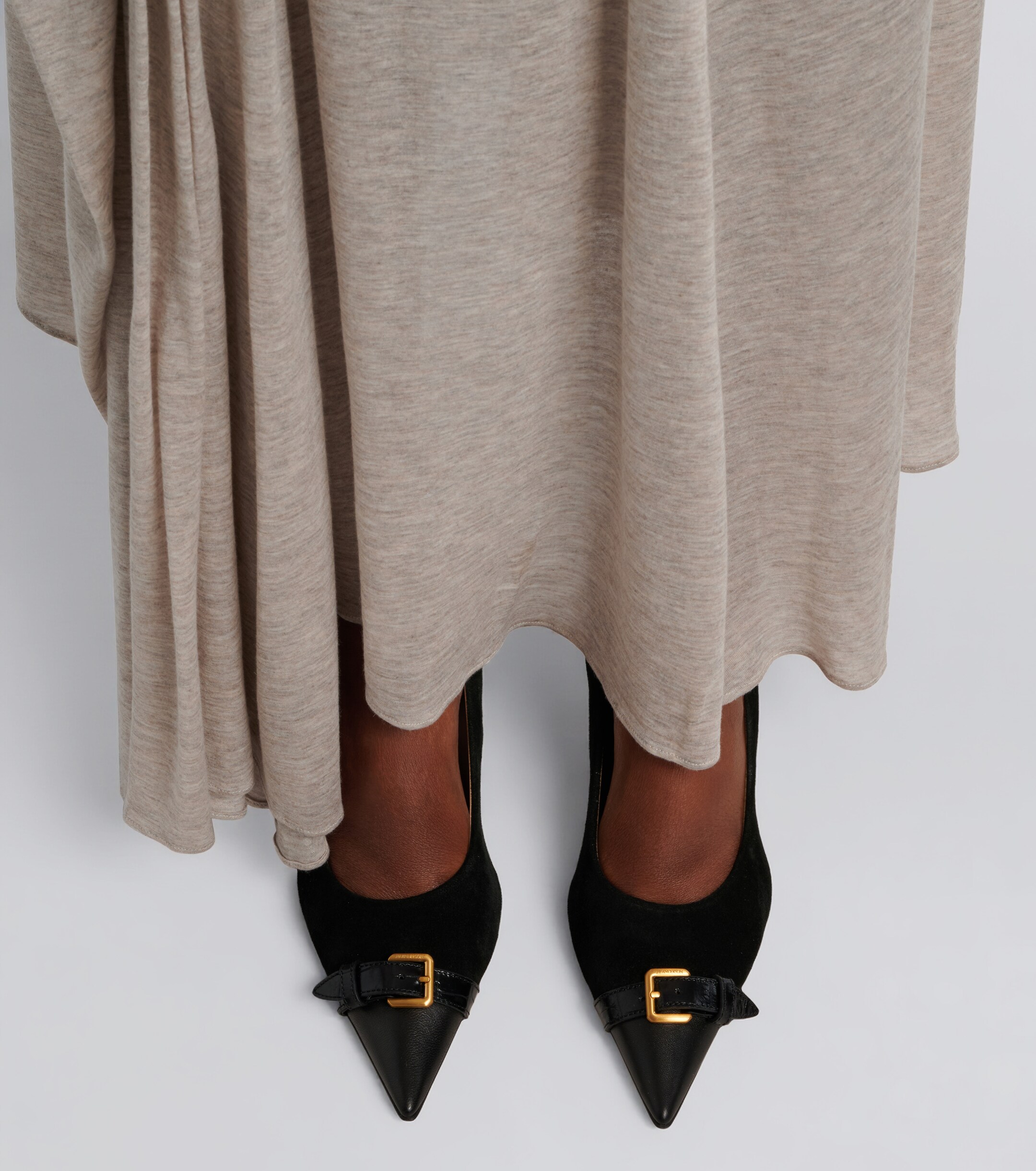 Jw Anderson JW Anderson Embellished leather-trimmed suede pumps