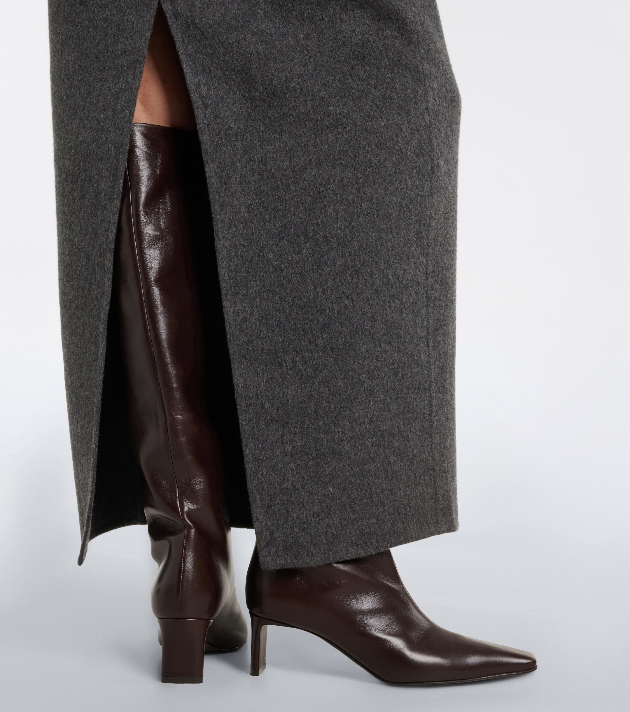 KHAITE Khaite Ona leather knee-high boots