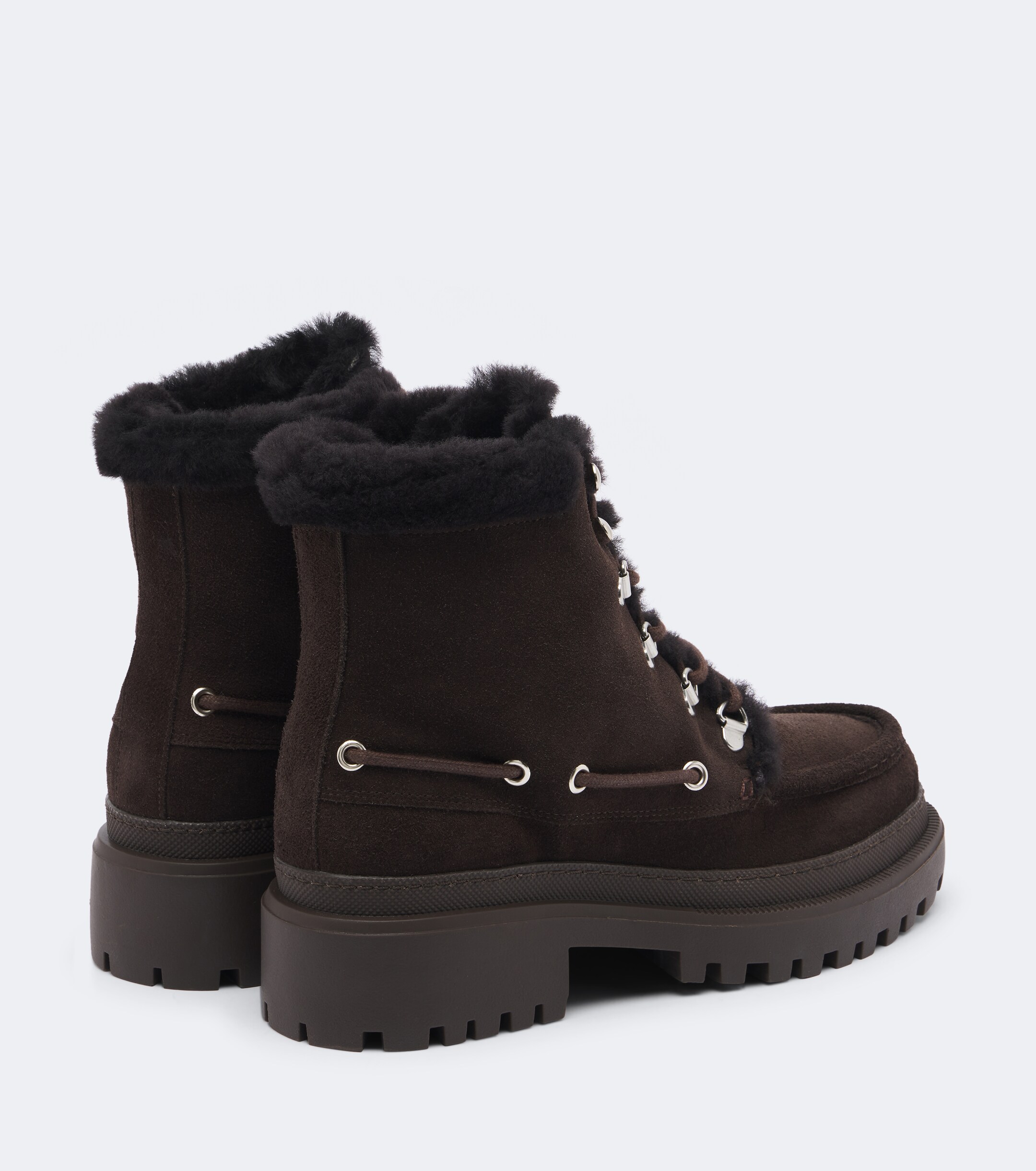 Yves Salomon Yves Salomon Shearling-lined suede lace-up boots