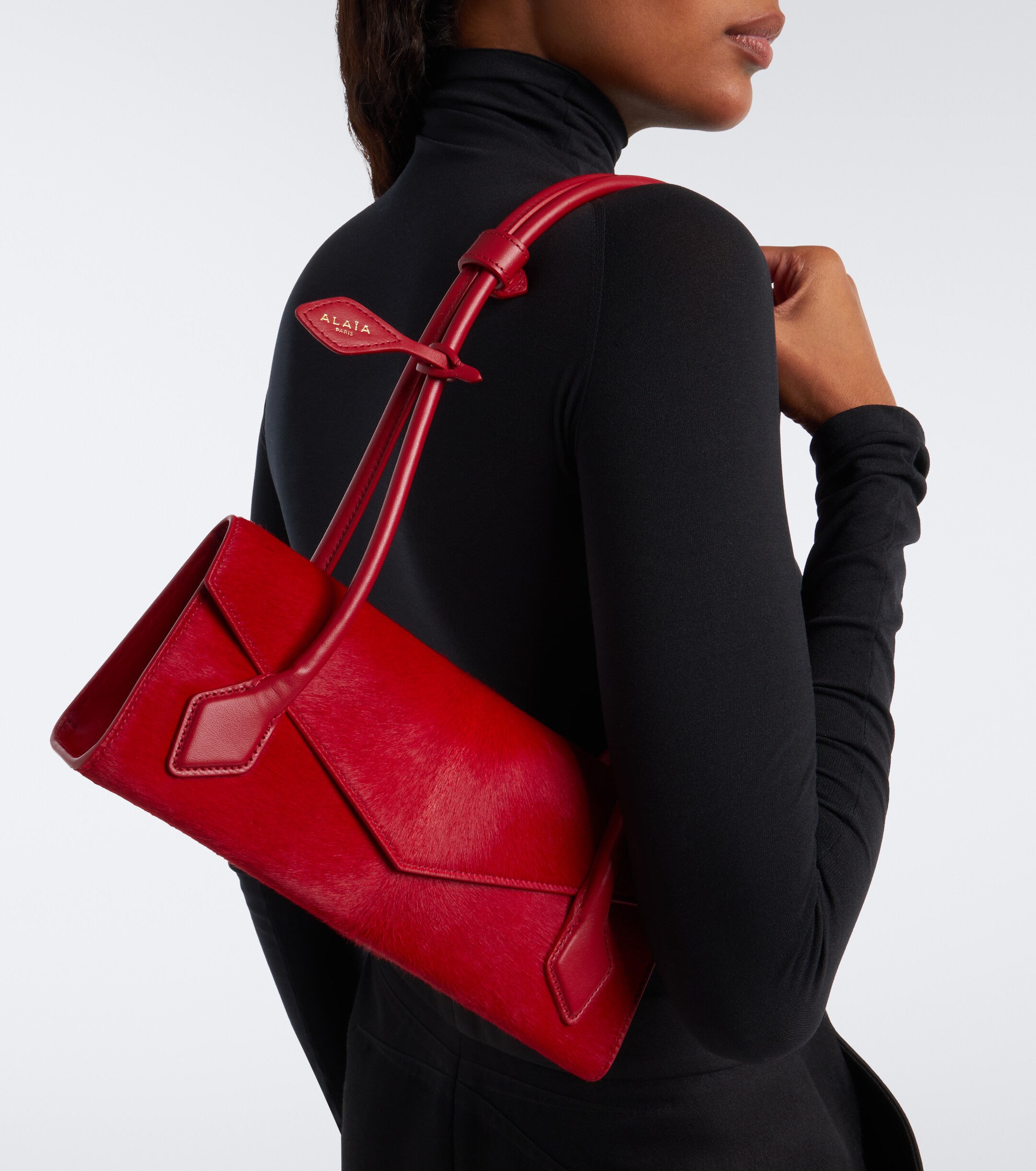 Alaïa Alaïa Le Teckel Small calf hair shoulder bag