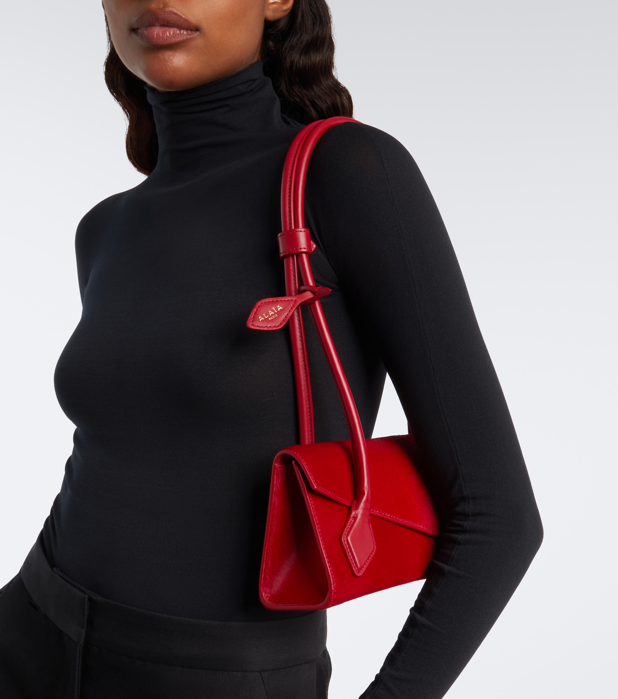 Alaïa Alaïa Le Teckel Small calf hair shoulder bag