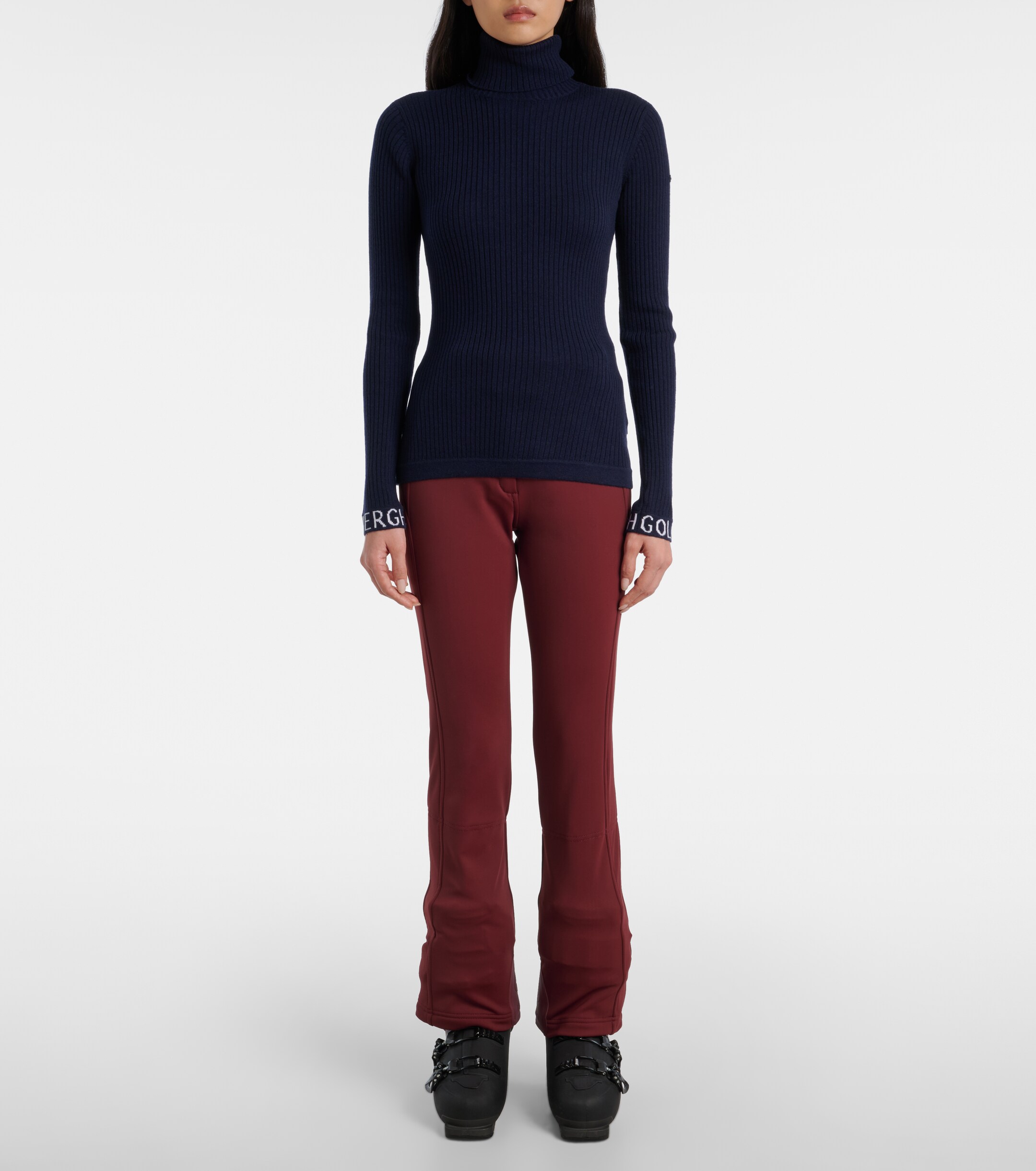 GOLDBERGH Goldbergh Mira ribbed-knit turtleneck ski top