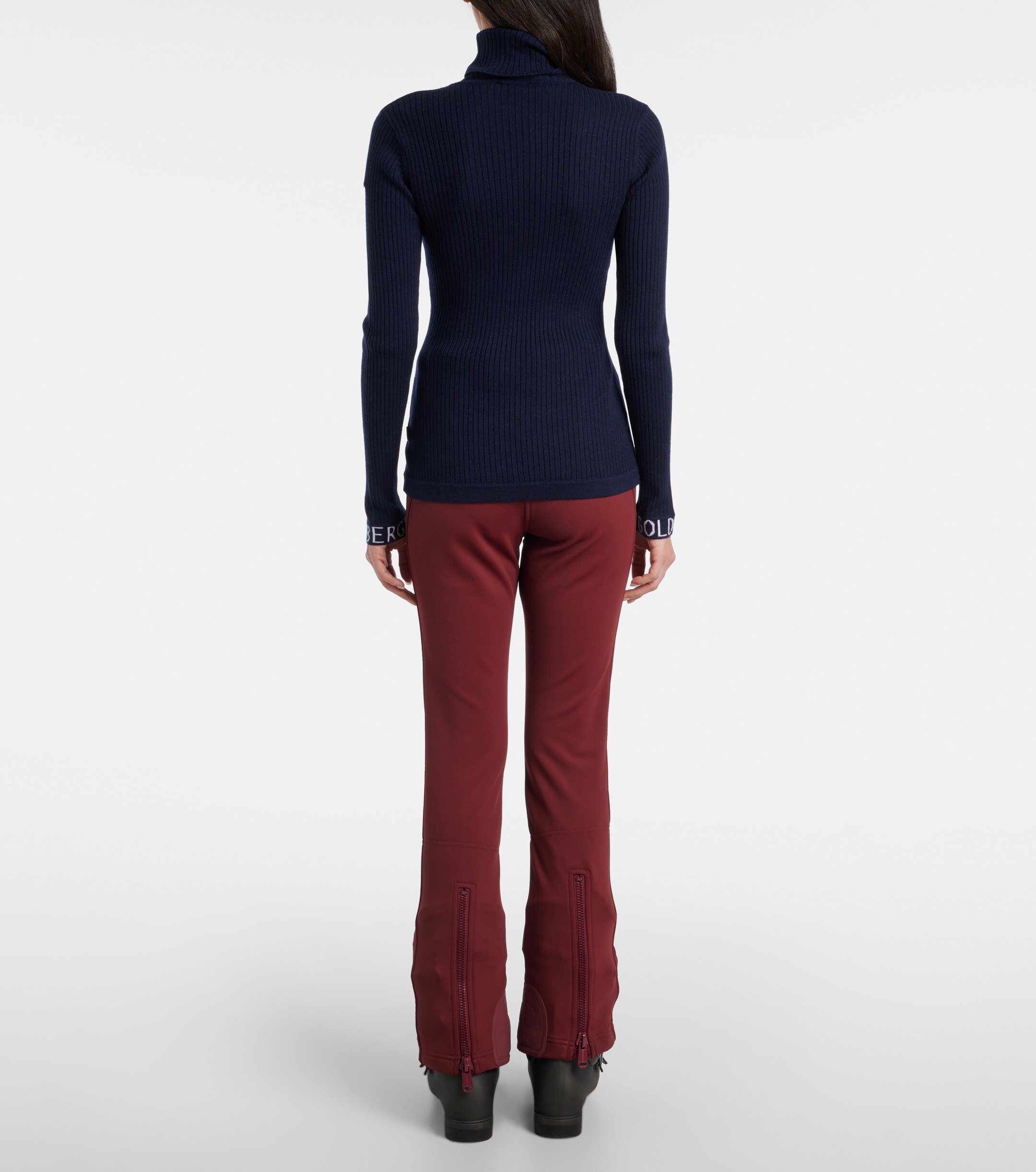 GOLDBERGH Goldbergh Mira ribbed-knit turtleneck ski top