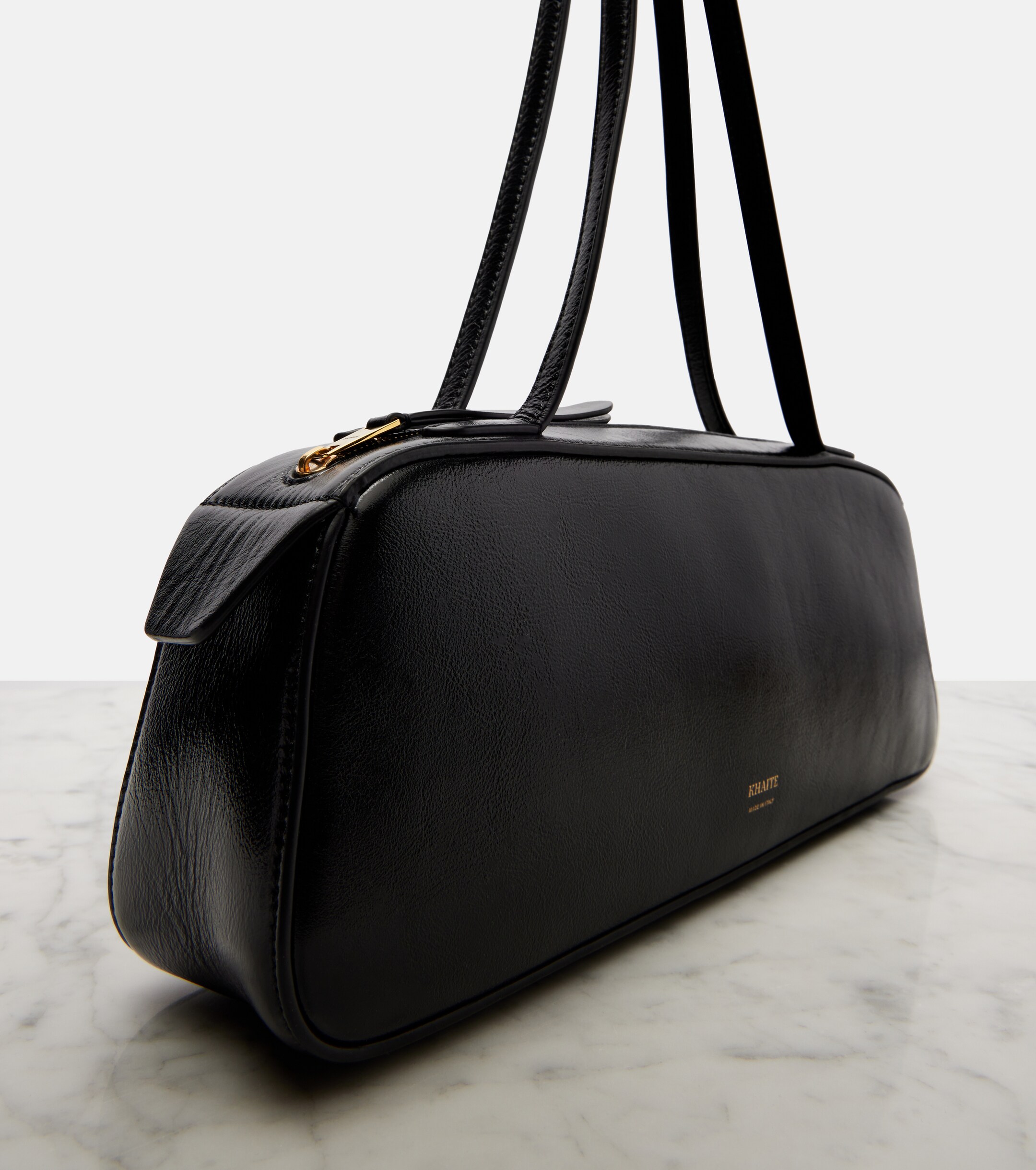 KHAITE Simona patent leather shoulder bag