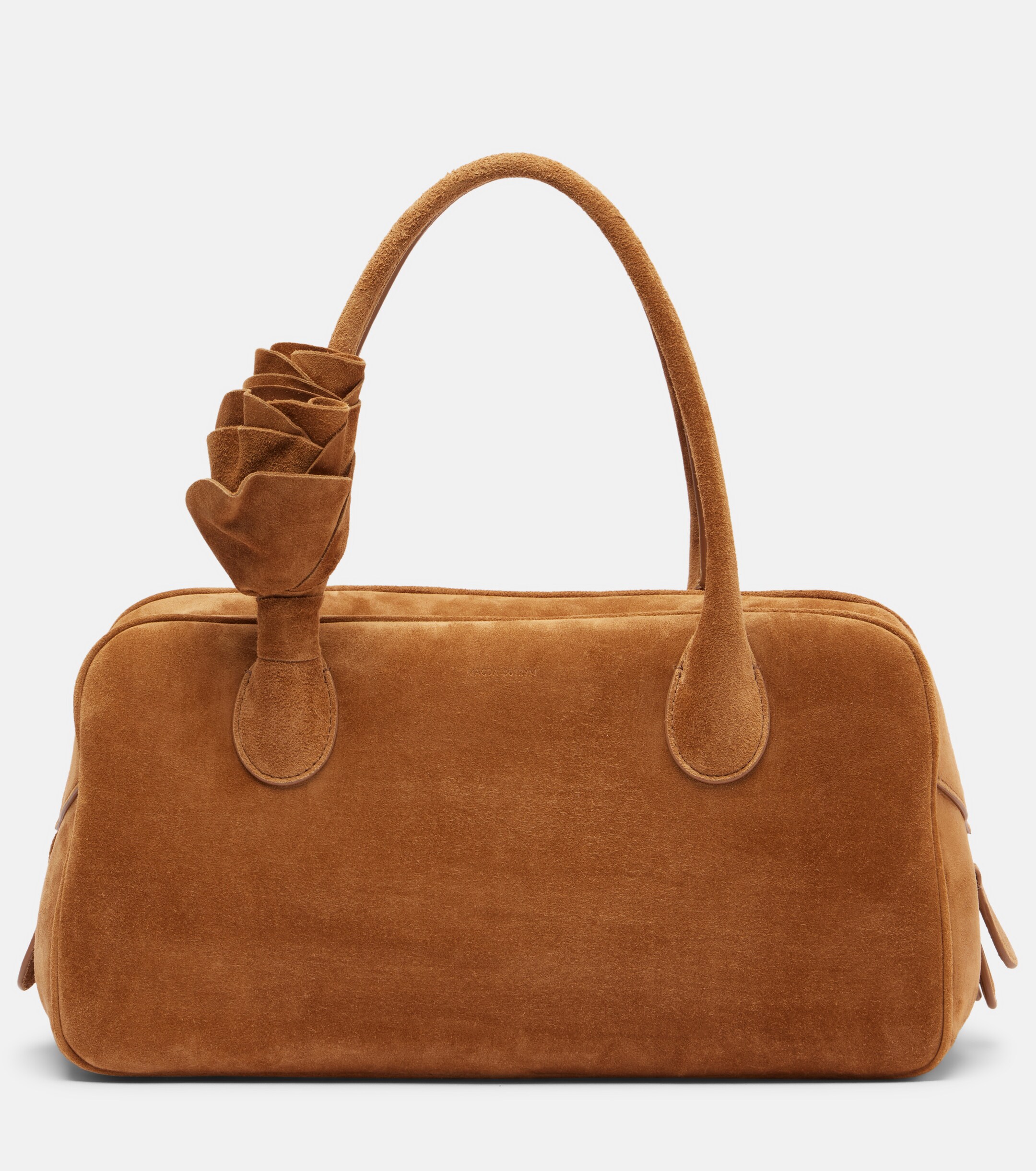 Magda Butrym Brigitte Small floral-appliqué suede tote bag