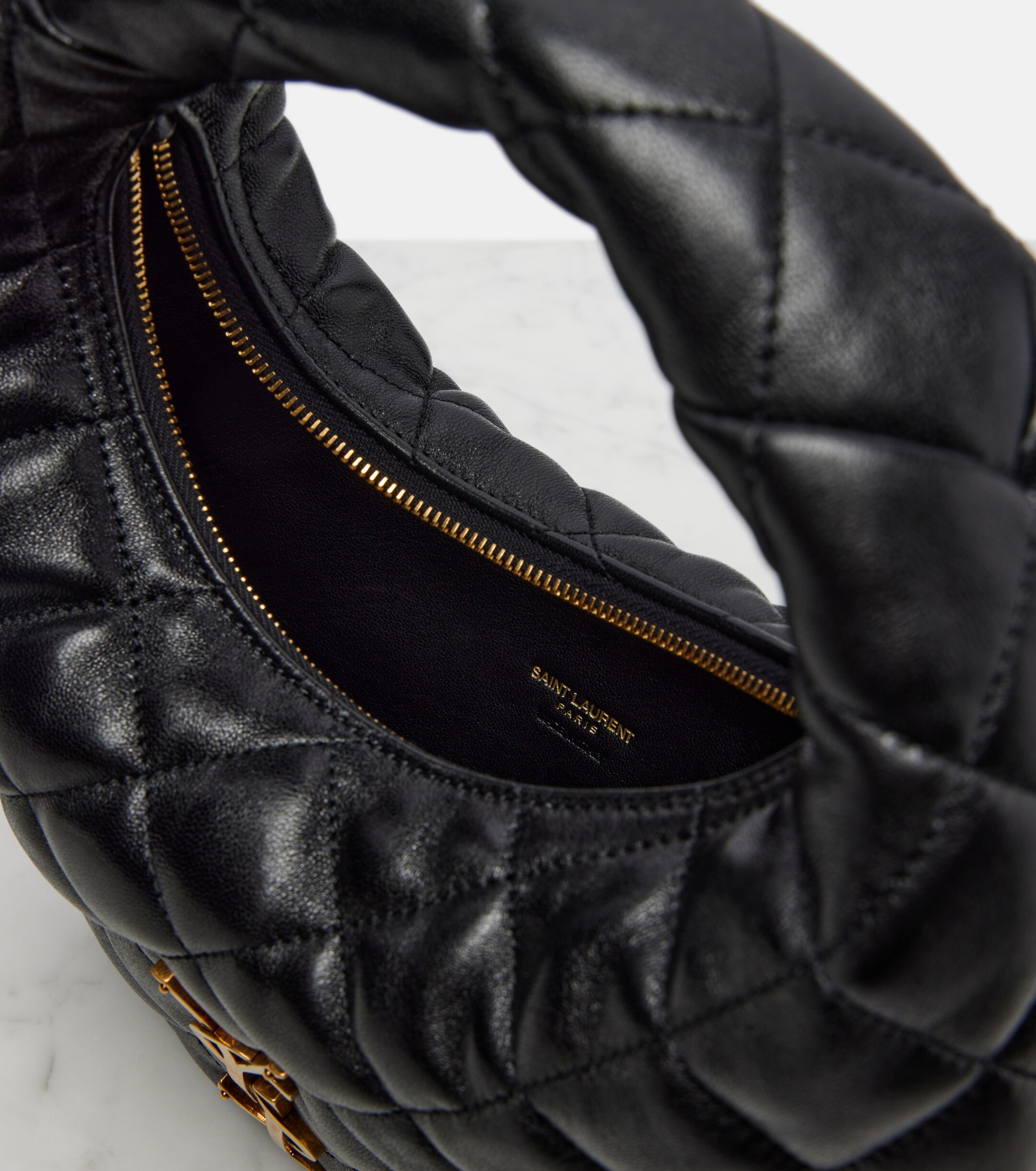 Saint Laurent Icarino Baby quilted leather top-handle bag
