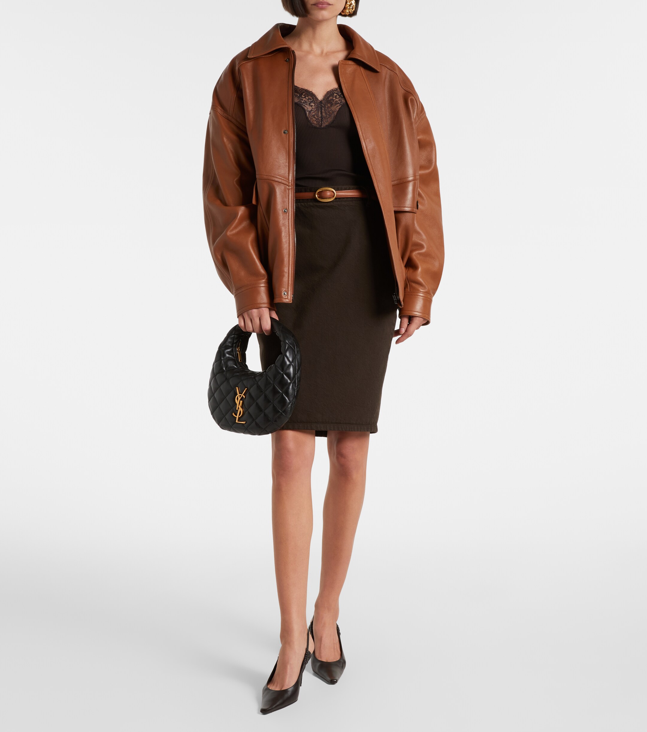 Saint Laurent Icarino Baby quilted leather top-handle bag