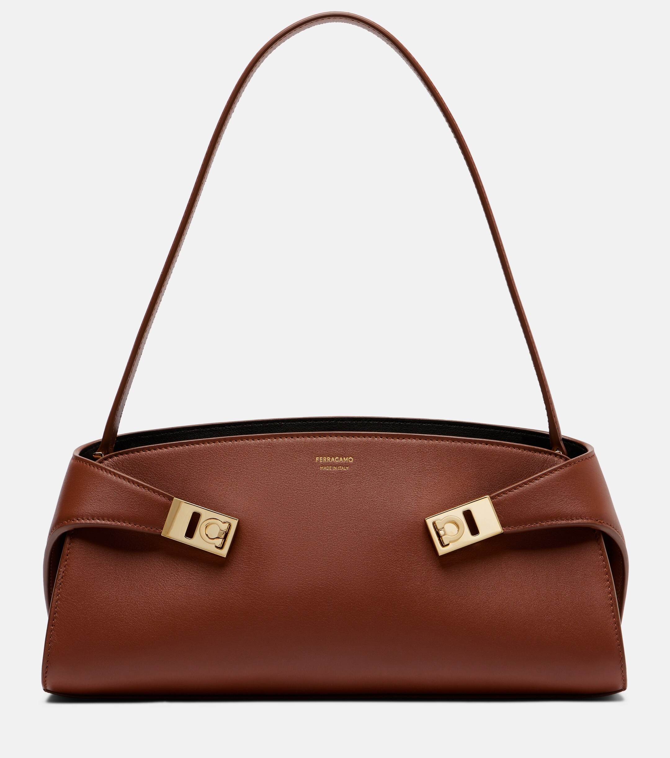 Ferragamo Hug East-West Small leather shoulder bag