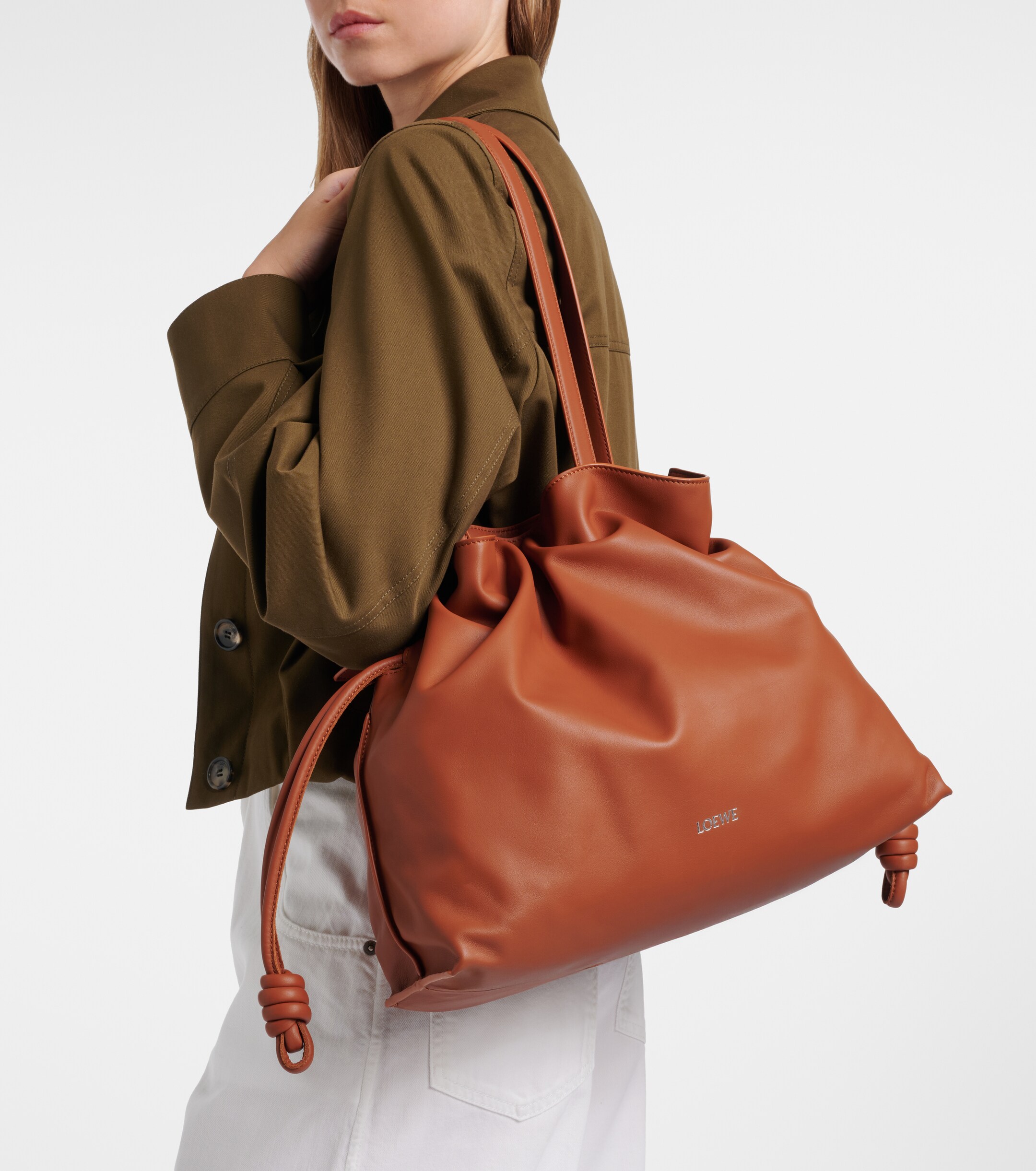 Loewe Flamenco Large leather clutch