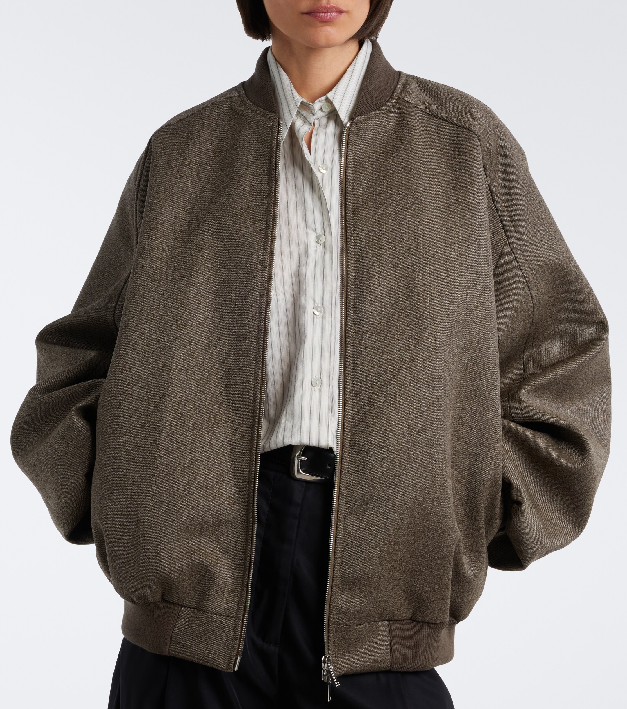 The Frankie Shop The Frankie Shop Elinor oversized wool bomber jacket