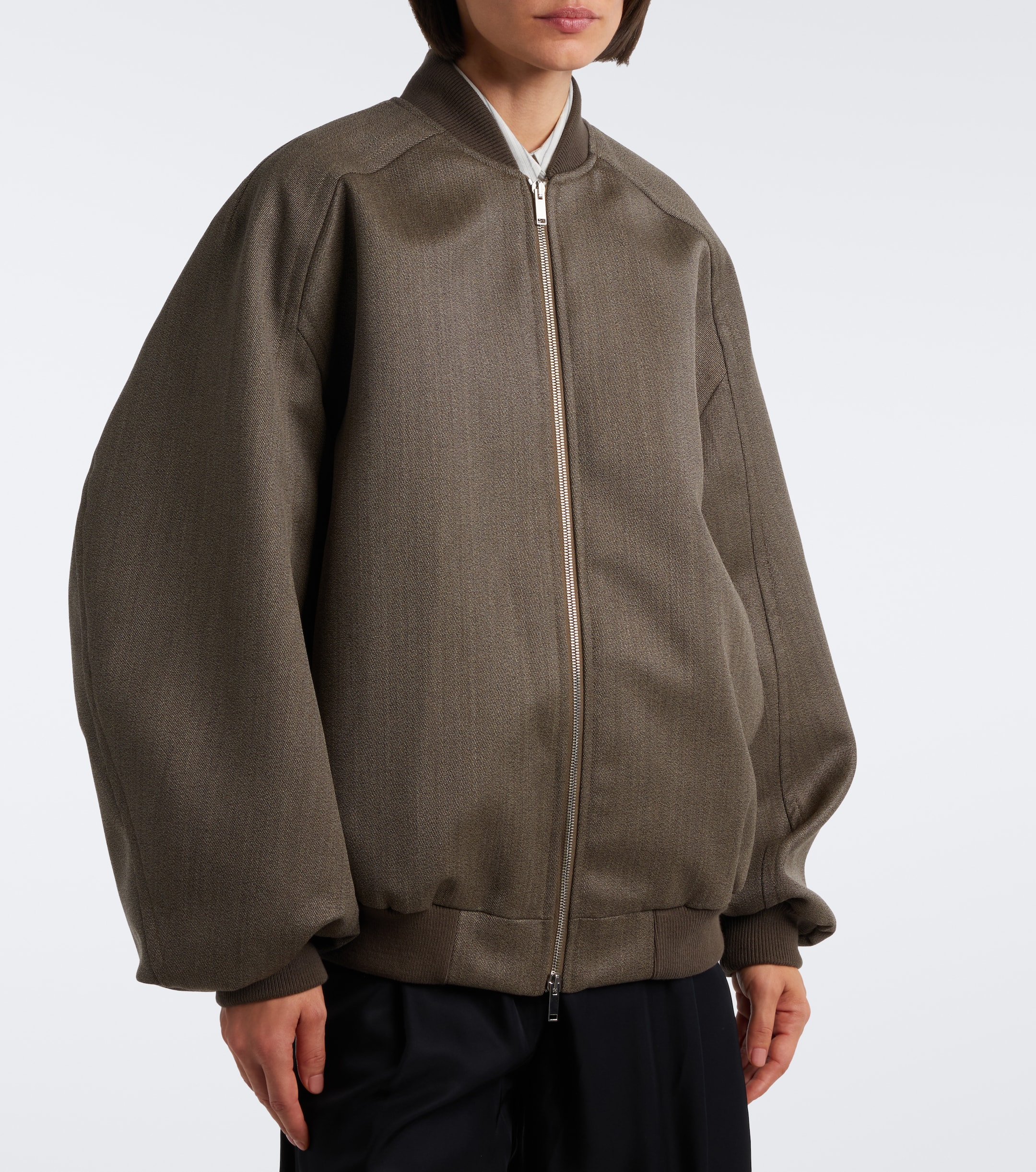 The Frankie Shop The Frankie Shop Elinor oversized wool bomber jacket