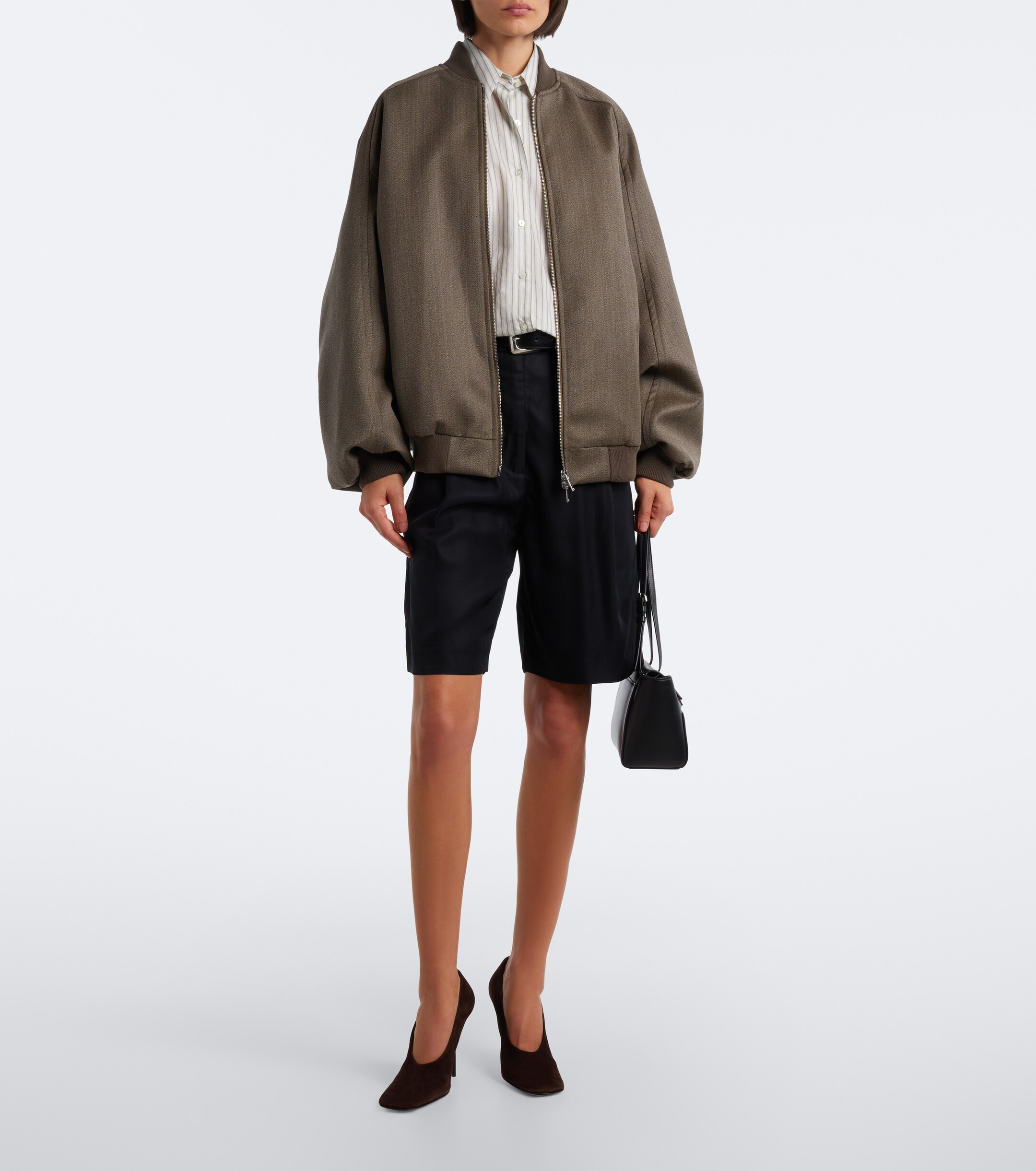 The Frankie Shop The Frankie Shop Elinor oversized wool bomber jacket