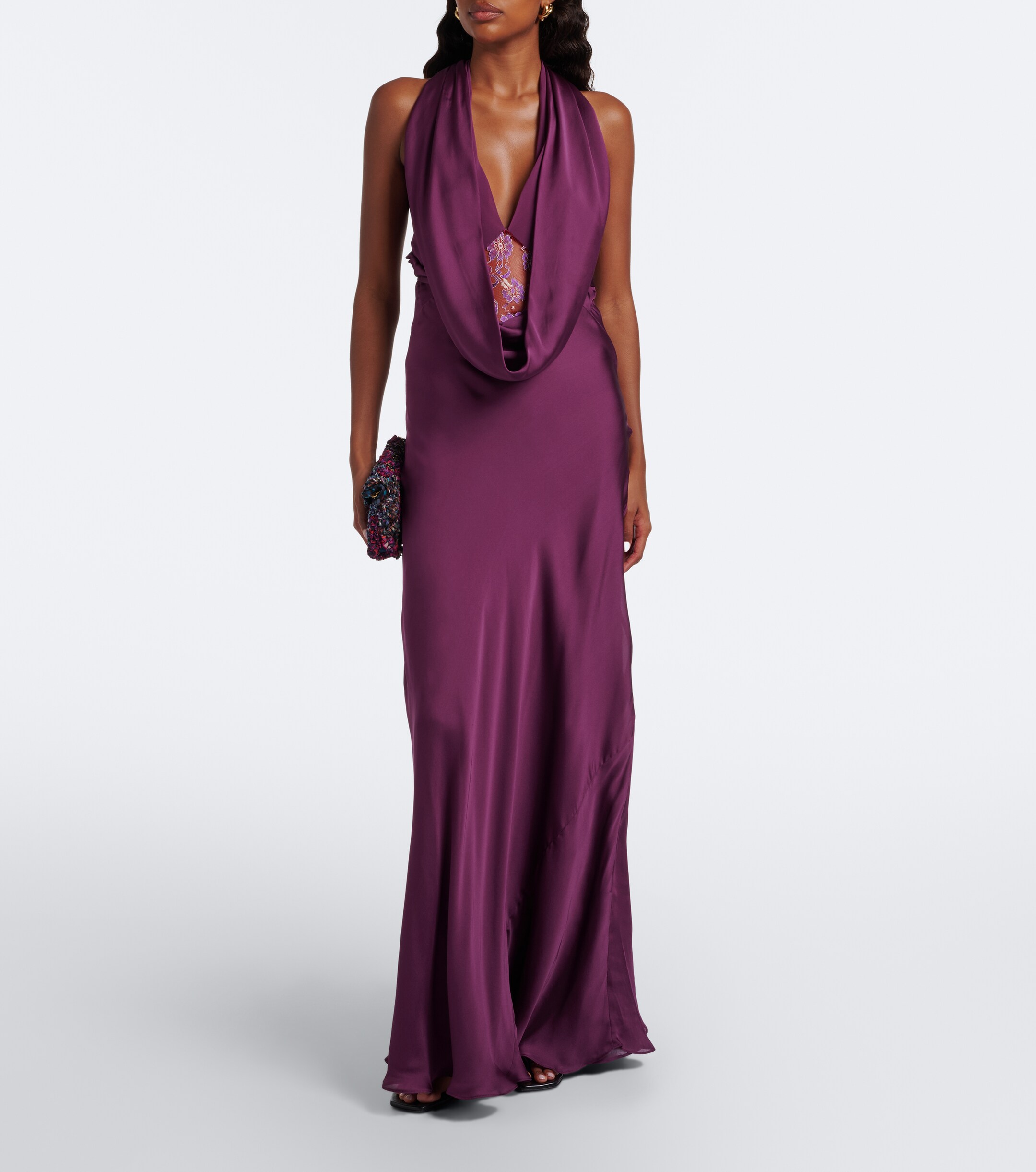 Christopher Esber Christopher Esber Cesura draped open-back silk satin gown