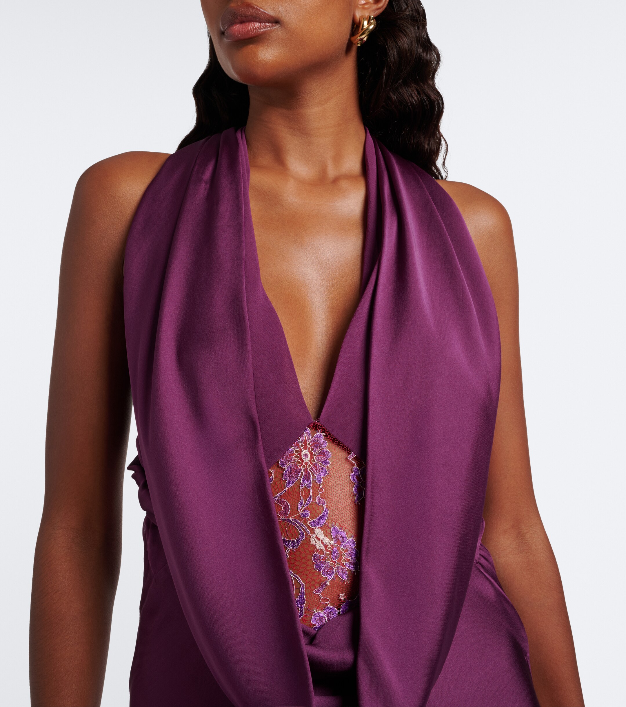 Christopher Esber Christopher Esber Cesura draped open-back silk satin gown