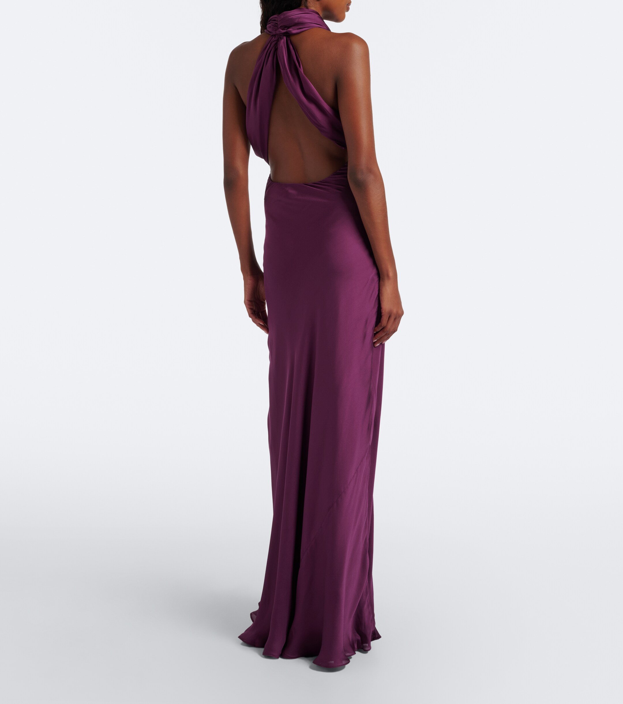 Christopher Esber Christopher Esber Cesura draped open-back silk satin gown