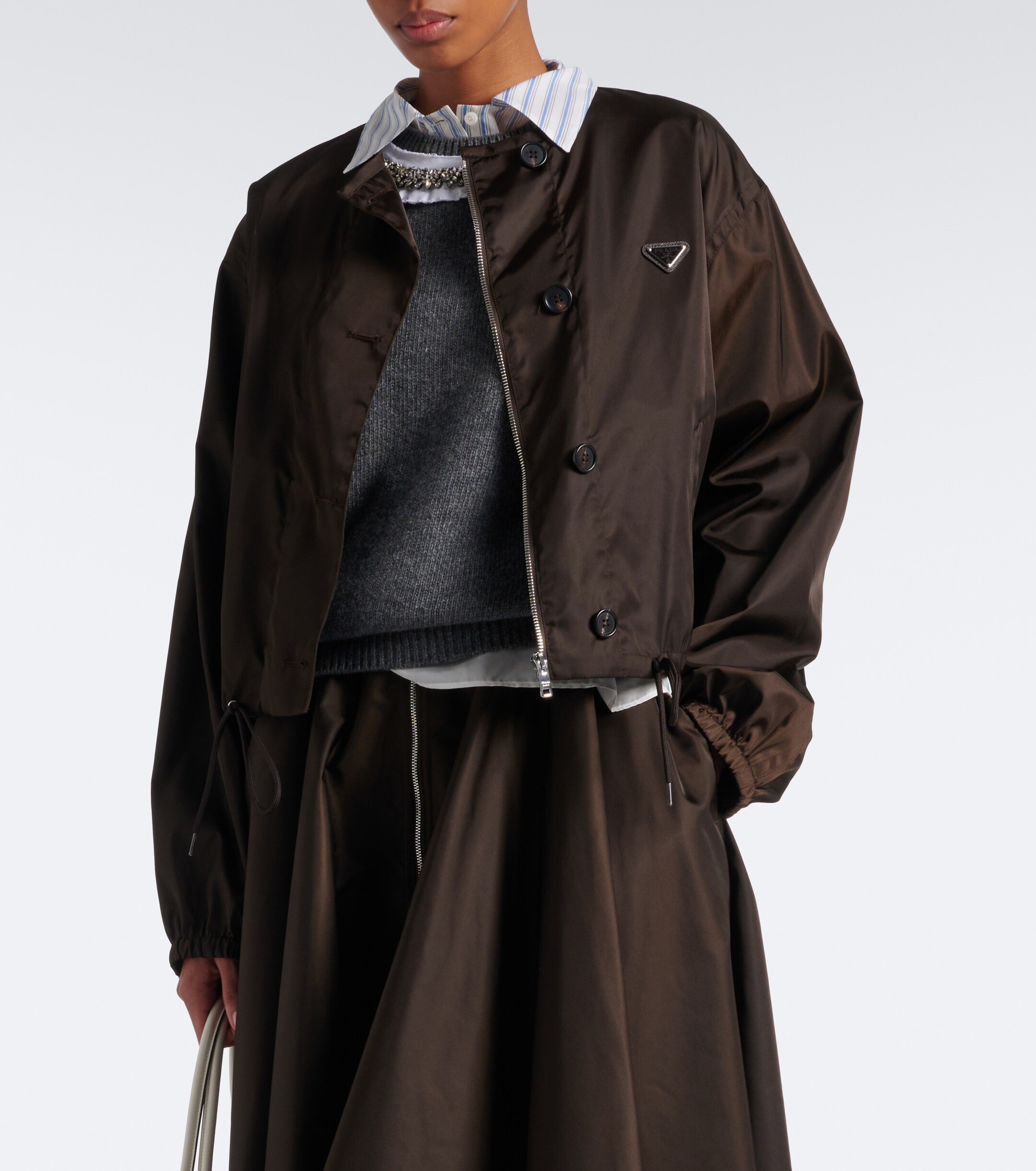 Prada Prada Re-Nylon cropped jacket