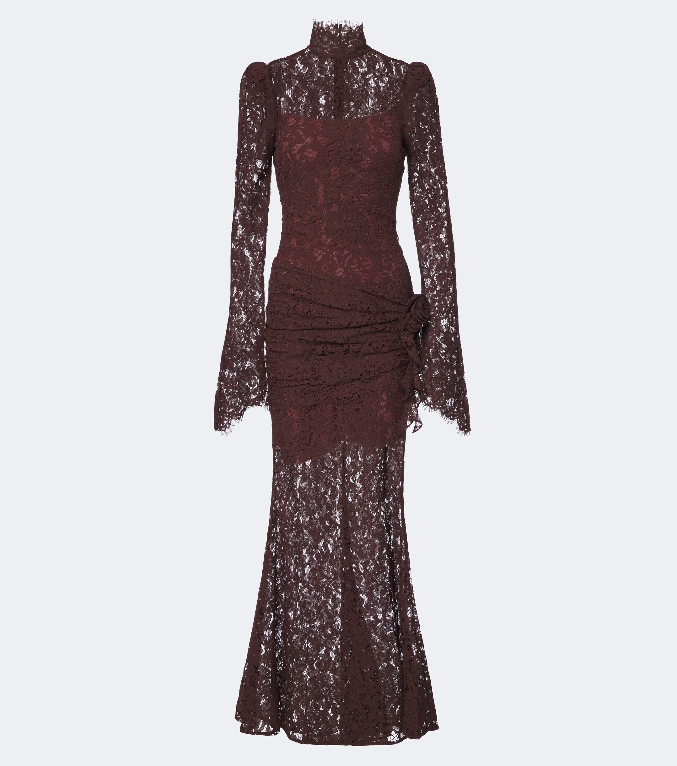 DE LA VALI De La Vali Bodita draped cotton-blend lace gown