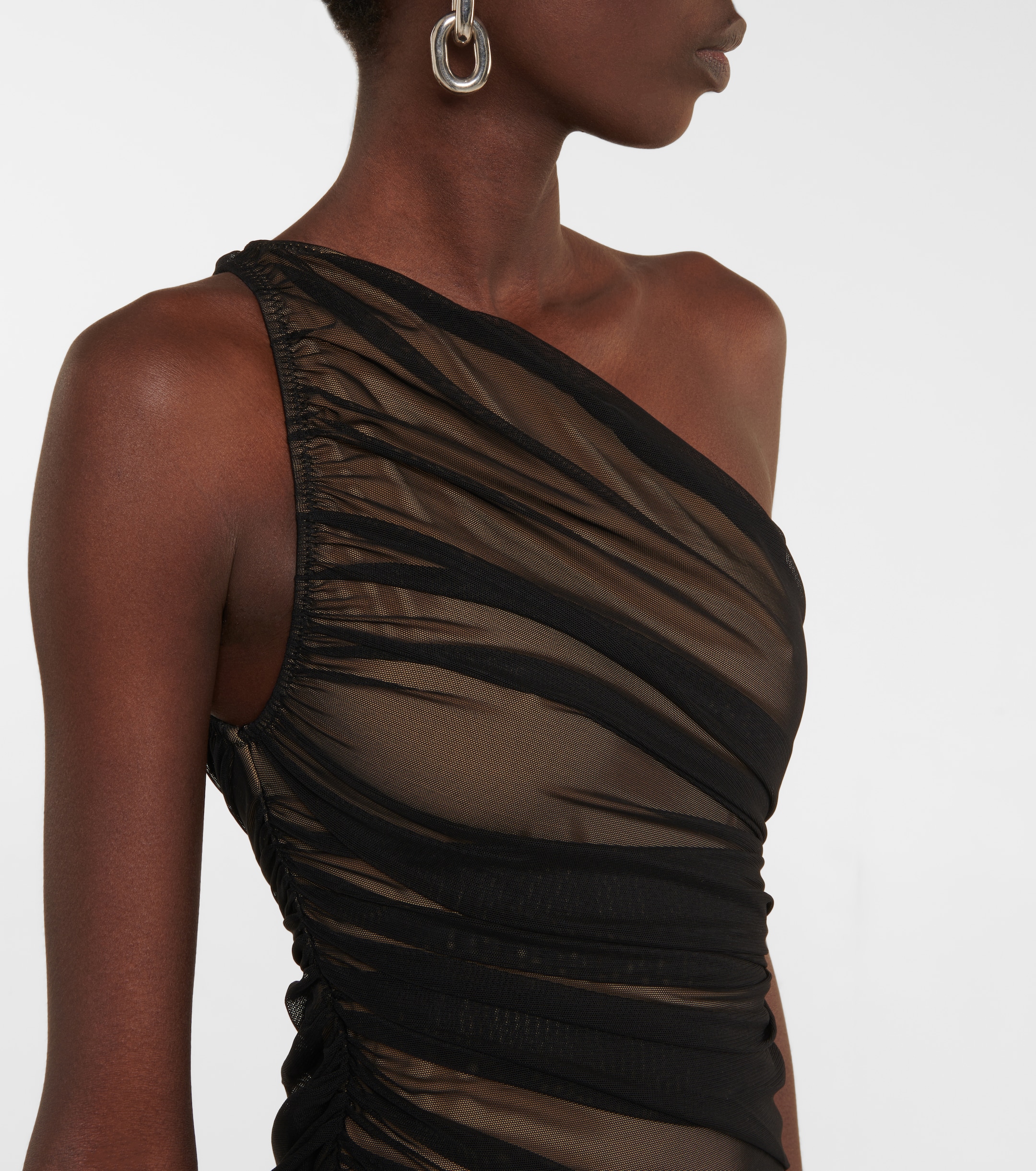 Norma Kamali Diana jersey one-shoulder midi dress