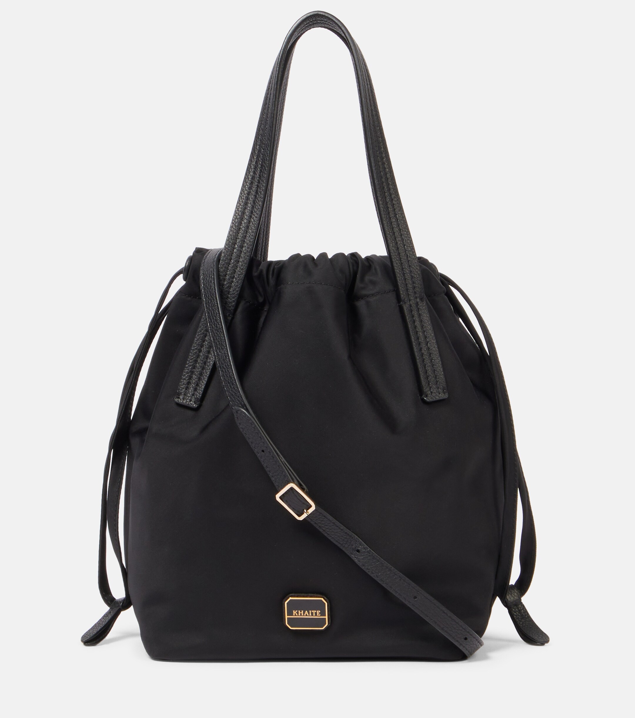 KHAITE Rory Medium leather-trimmed bucket bag