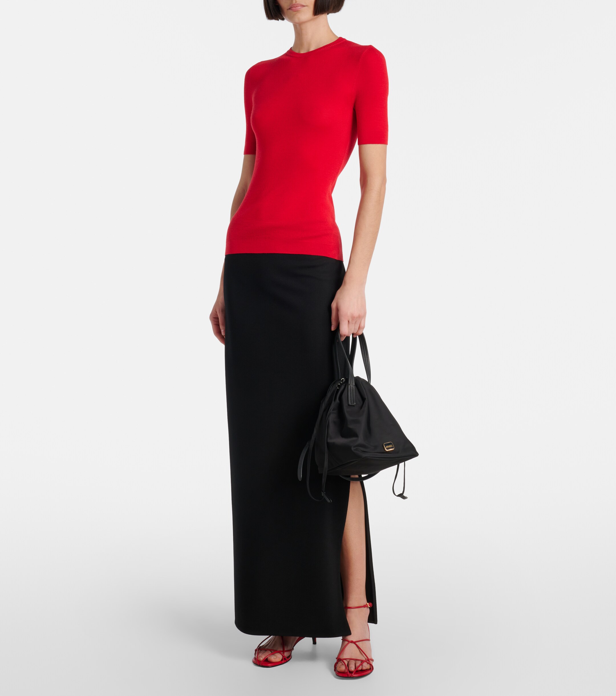 KHAITE Rory Medium leather-trimmed bucket bag