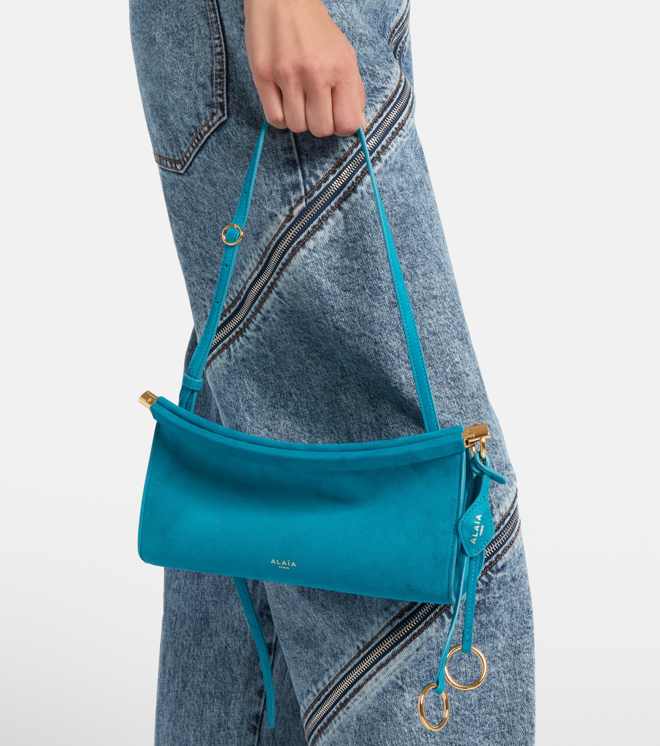 Alaïa Le Click Small suede shoulder bag
