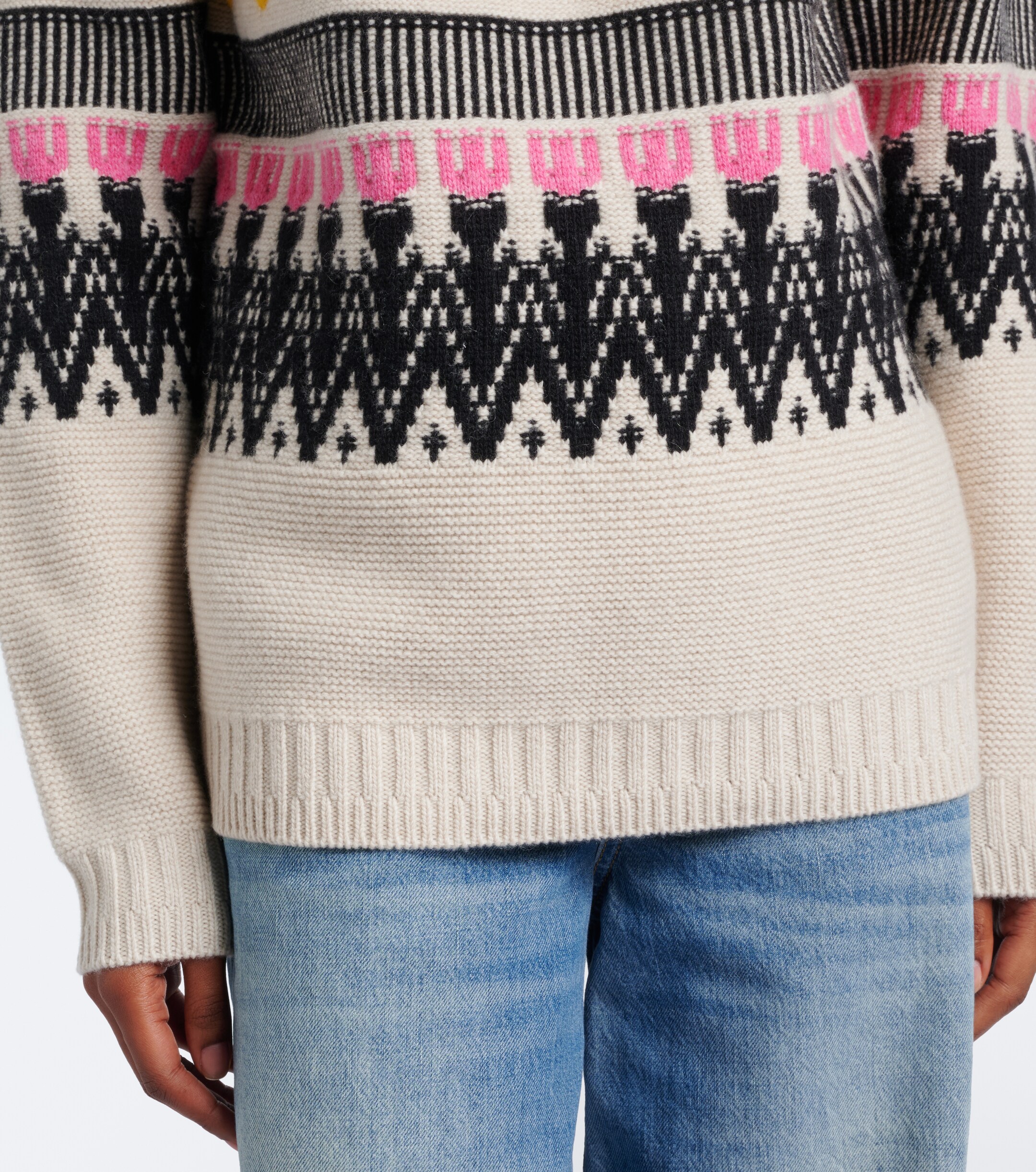 Chloé Chloé Jacquard wool and cashmere sweater
