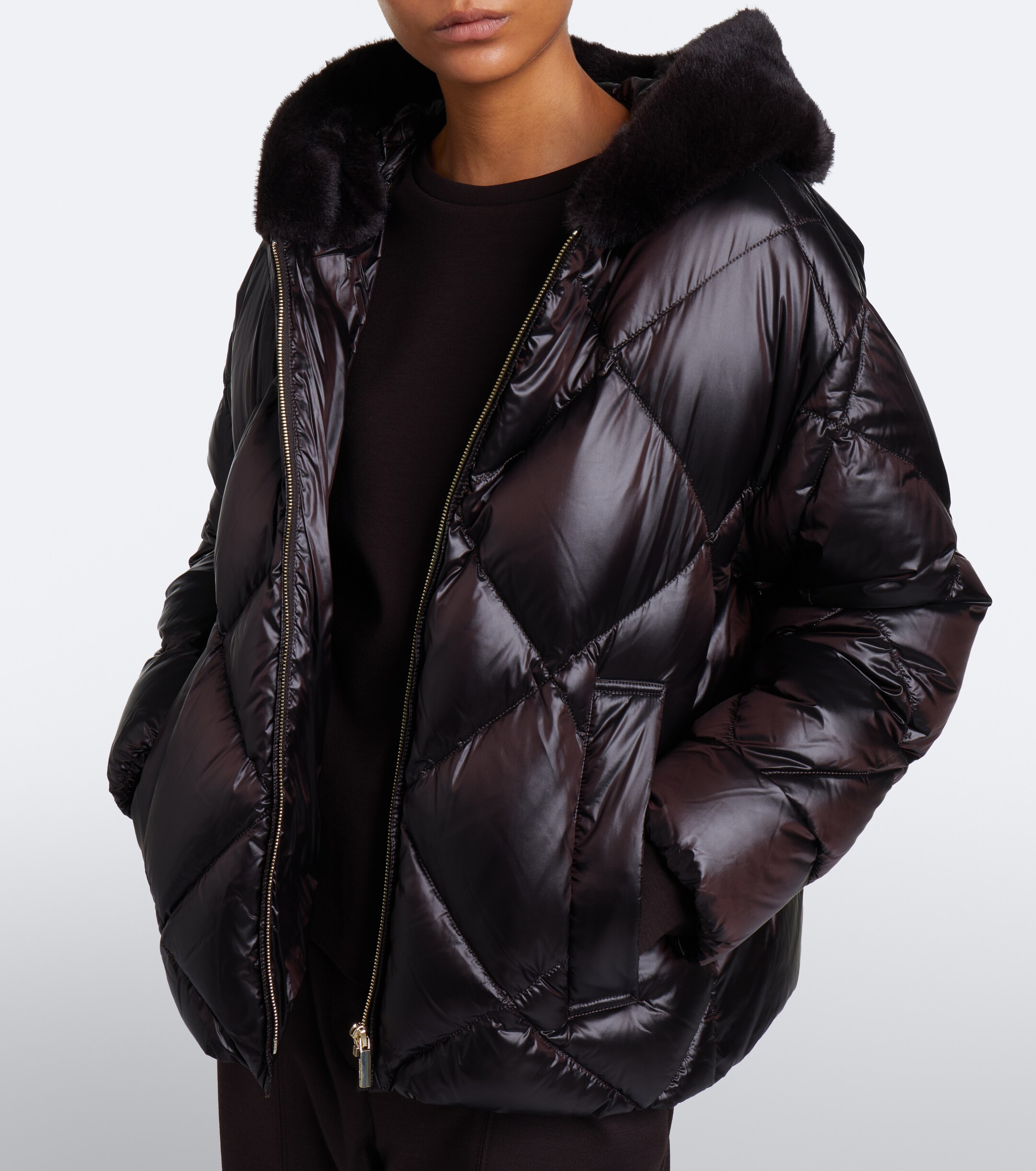 Max Mara Max Mara The Cube hooded quilted down jacket