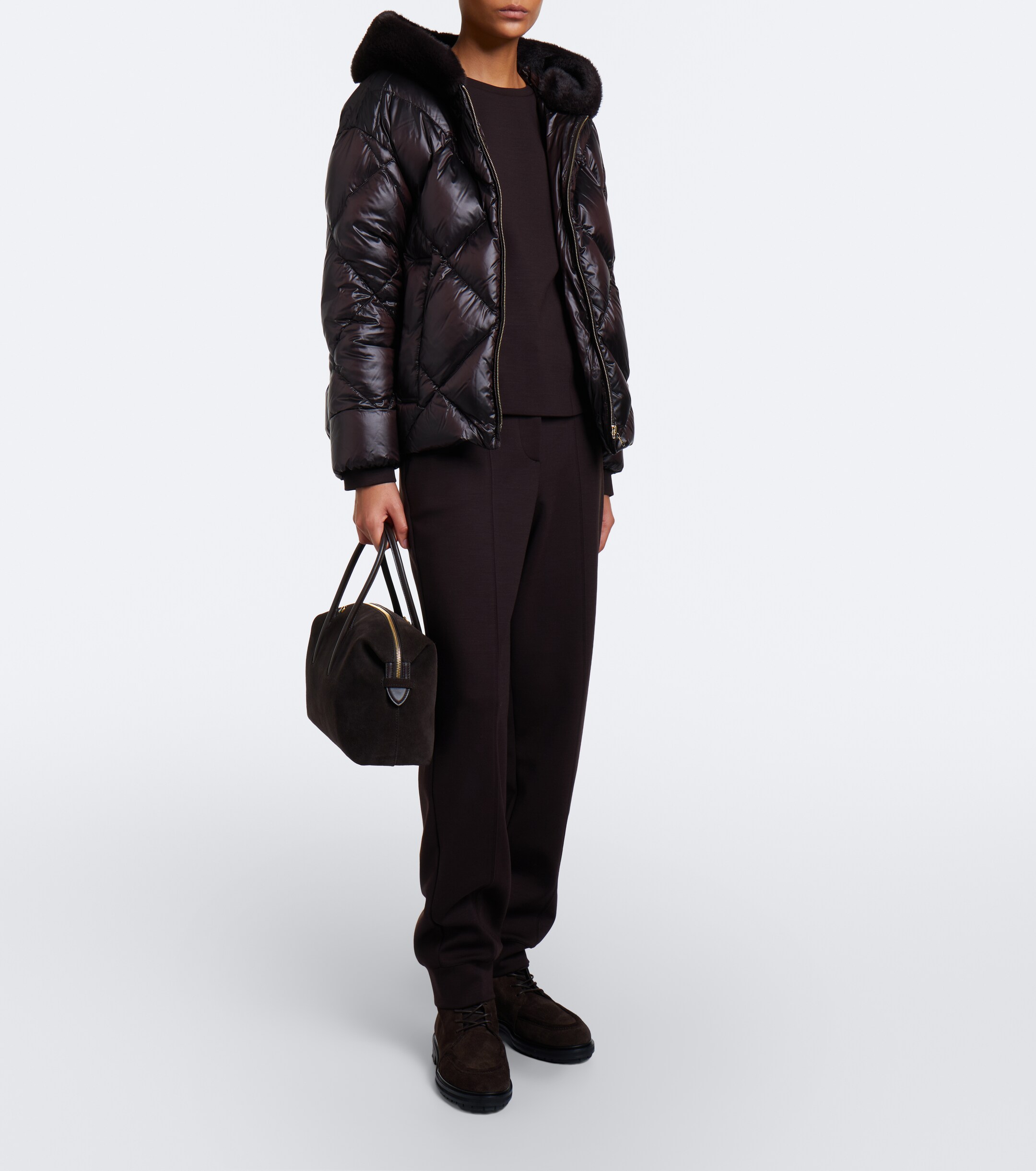 Max Mara Max Mara The Cube hooded quilted down jacket
