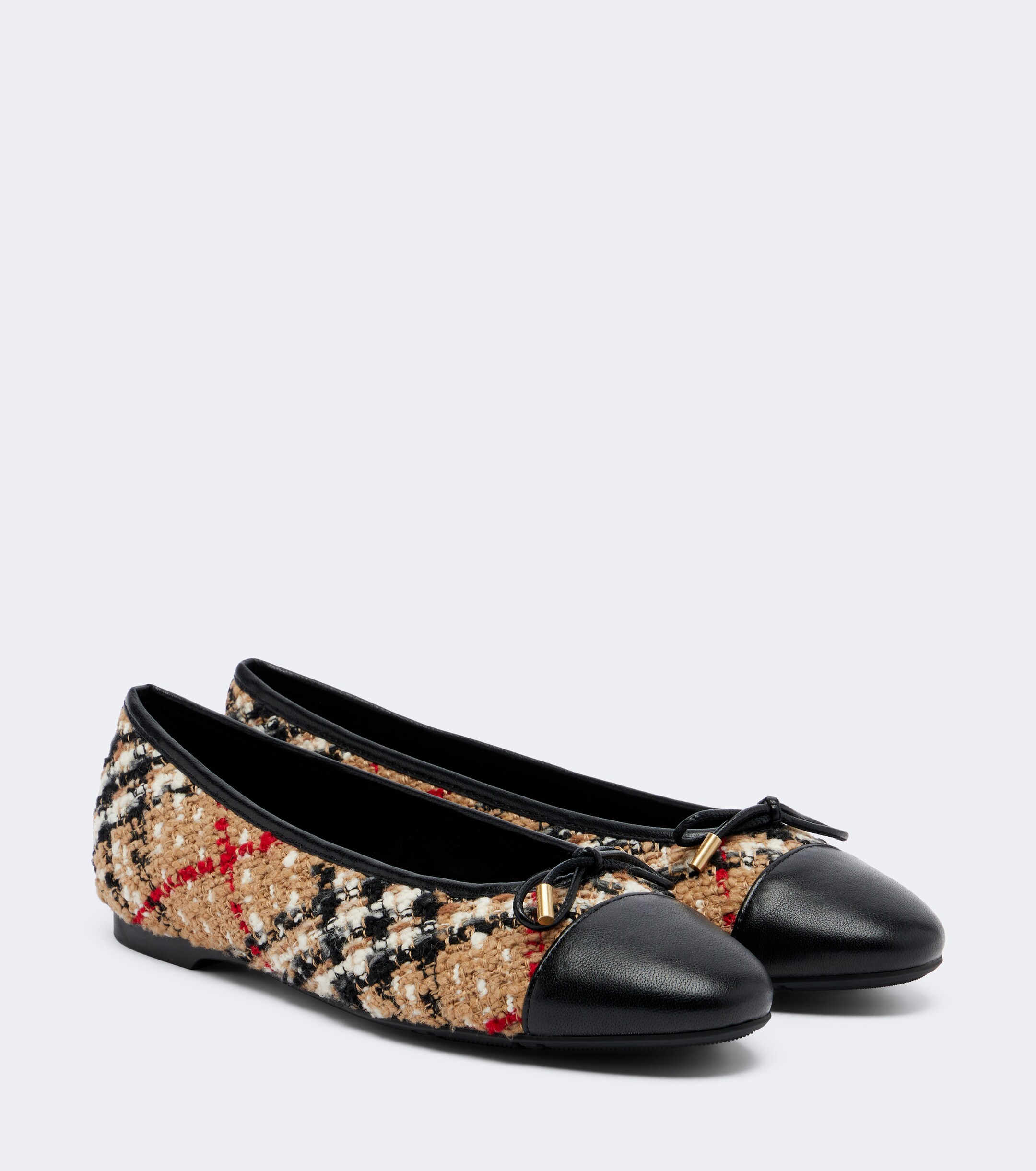 Burberry Burberry Burberry Check bouclé ballet flats