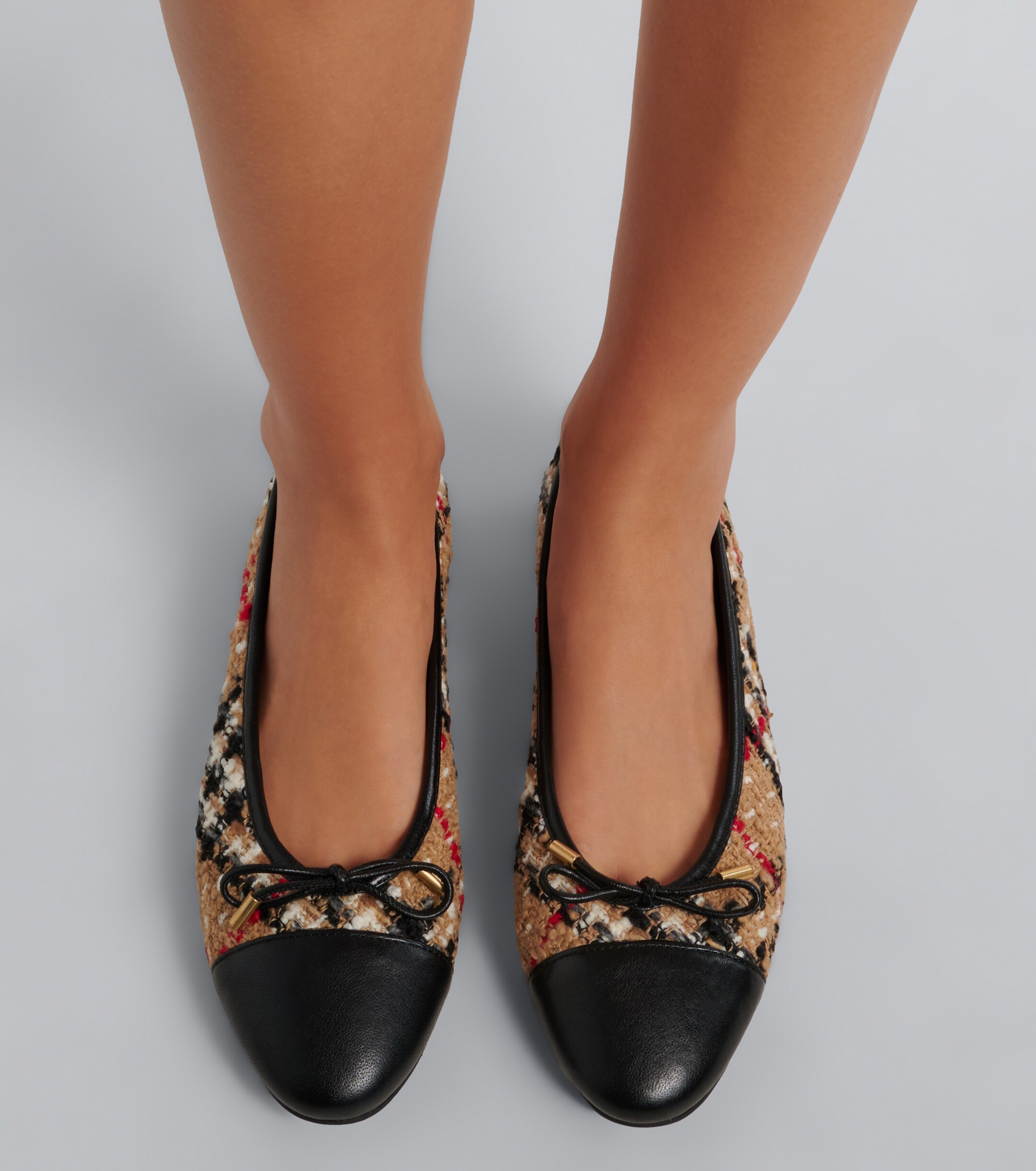 Burberry Burberry Burberry Check bouclé ballet flats