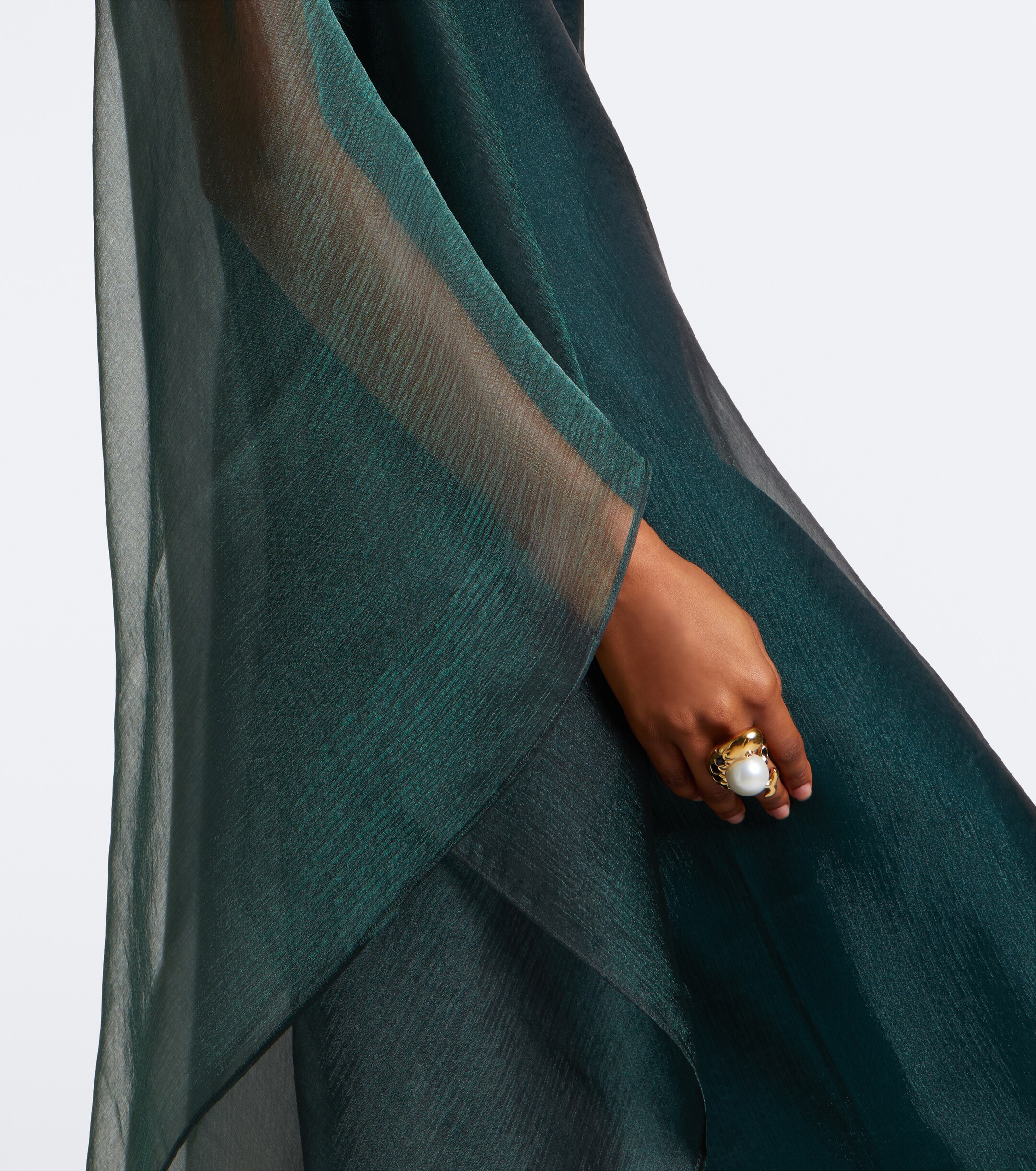 Taller Marmo Taller Marmo Sphinx sheer draped organza kaftan