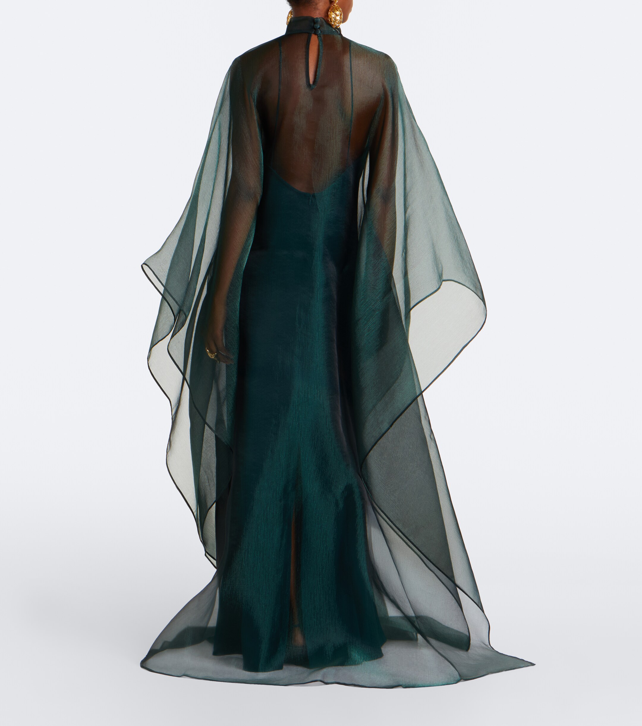 Taller Marmo Taller Marmo Sphinx sheer draped organza kaftan