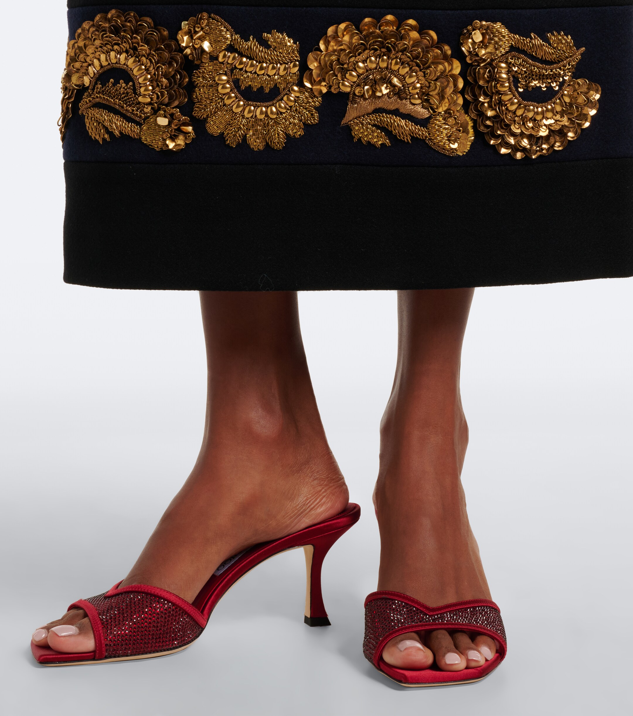 JIMMY CHOO Jimmy Choo Skye crystal-embellished mules