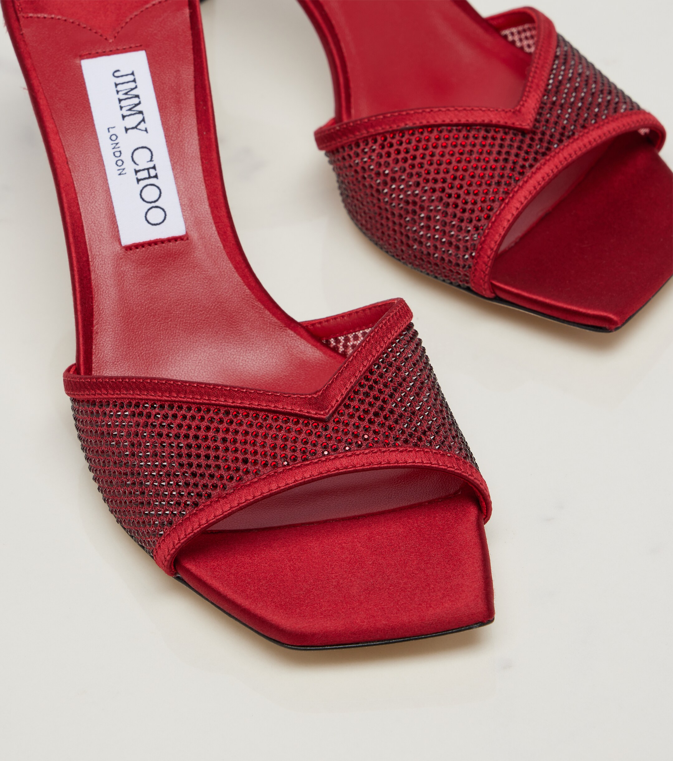 JIMMY CHOO Jimmy Choo Skye crystal-embellished mules
