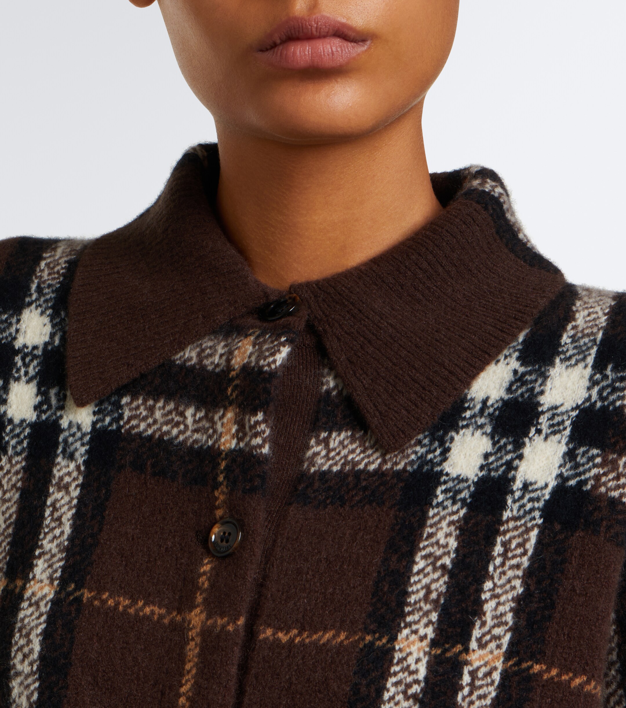 Burberry Burberry Burberry Check intarsia cashmere overshirt