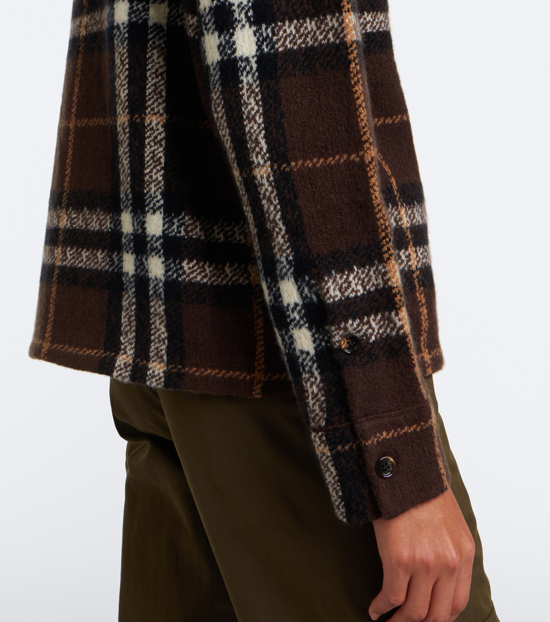 Burberry Burberry Burberry Check intarsia cashmere overshirt