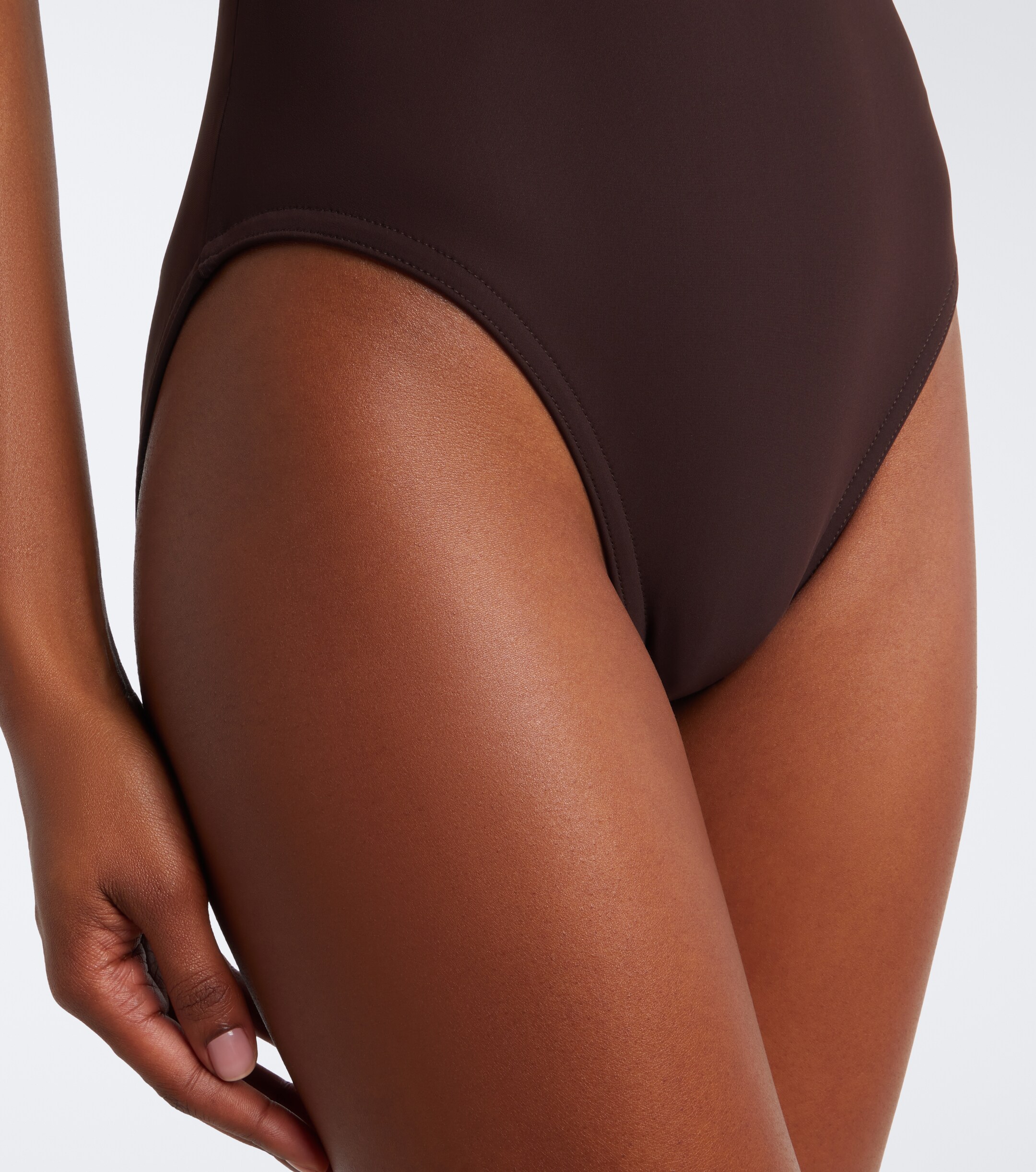 Karla Colletto Karla Colletto Rosetta floral-appliqué gathered swimsuit