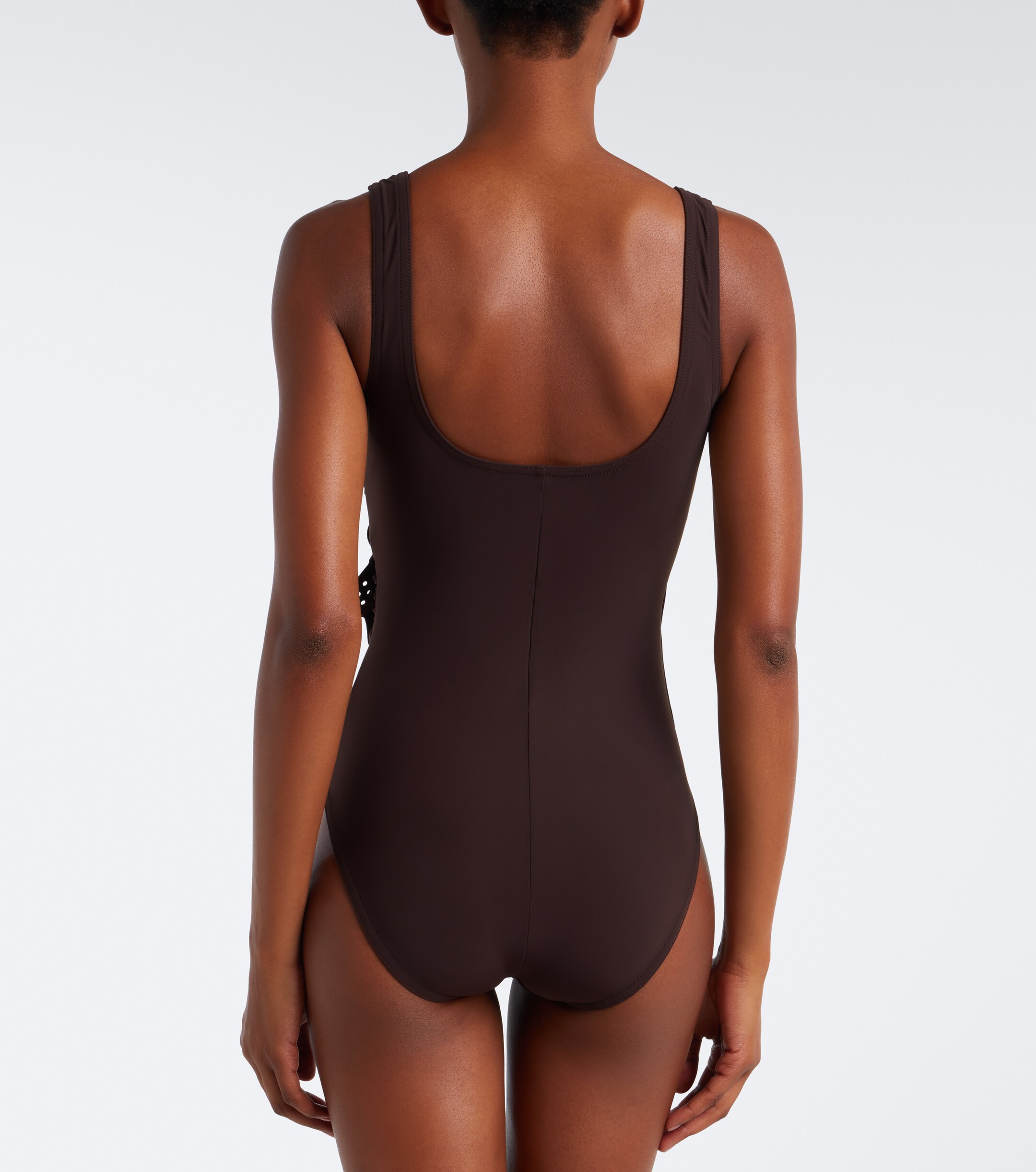 Karla Colletto Karla Colletto Rosetta floral-appliqué gathered swimsuit