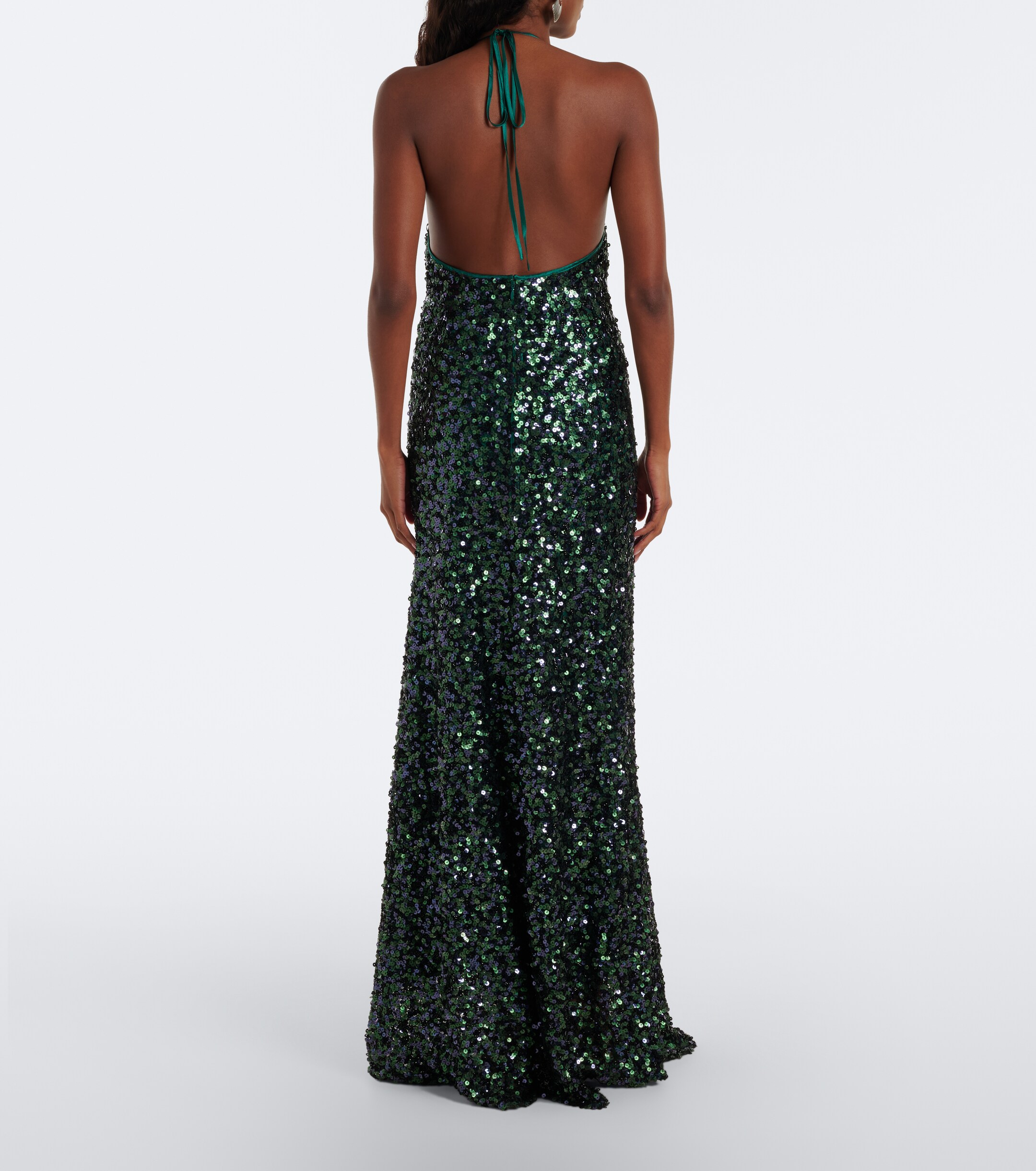 Christopher Esber Christopher Esber Open-back sequined halterneck gown