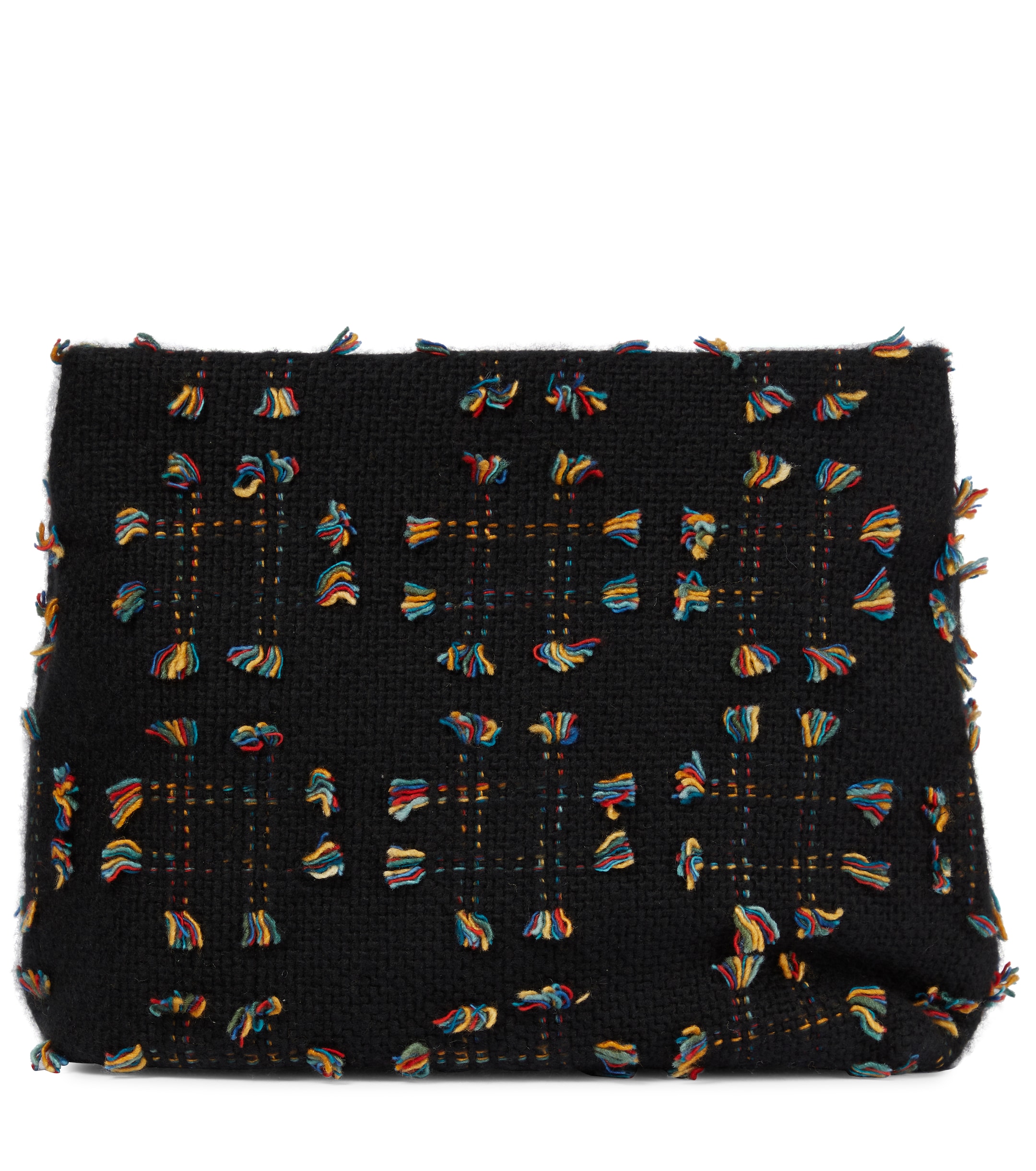 Gabriela Hearst Phoebe fringed cashmere clutch