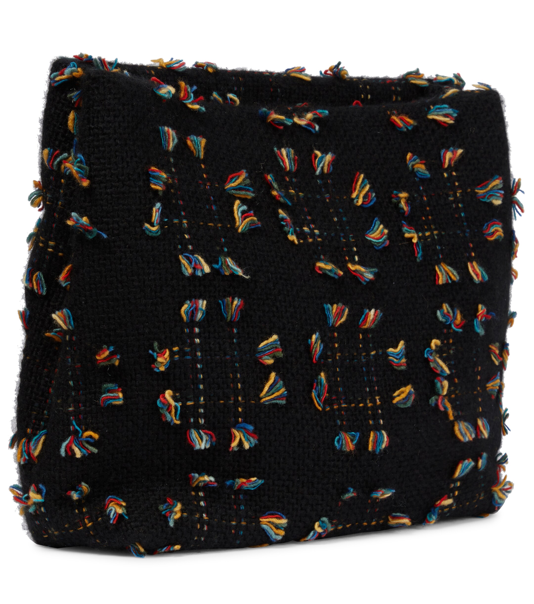 Gabriela Hearst Phoebe fringed cashmere clutch