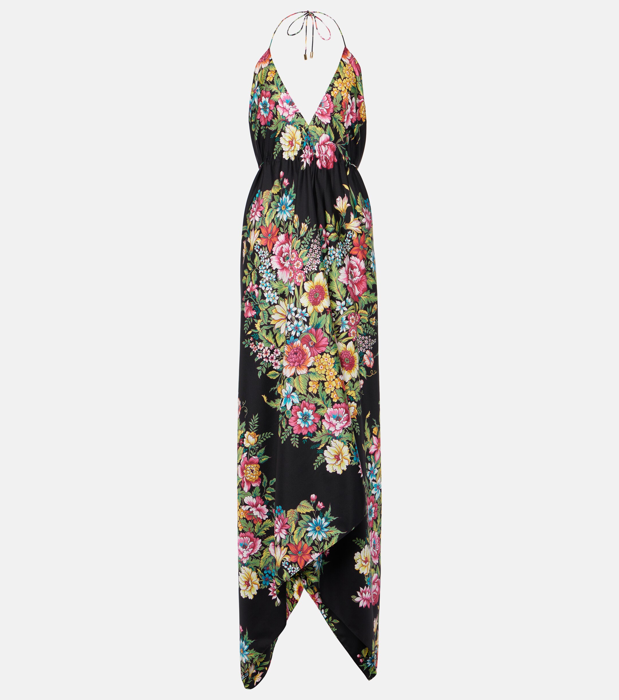 Etro Floral silk midi dress